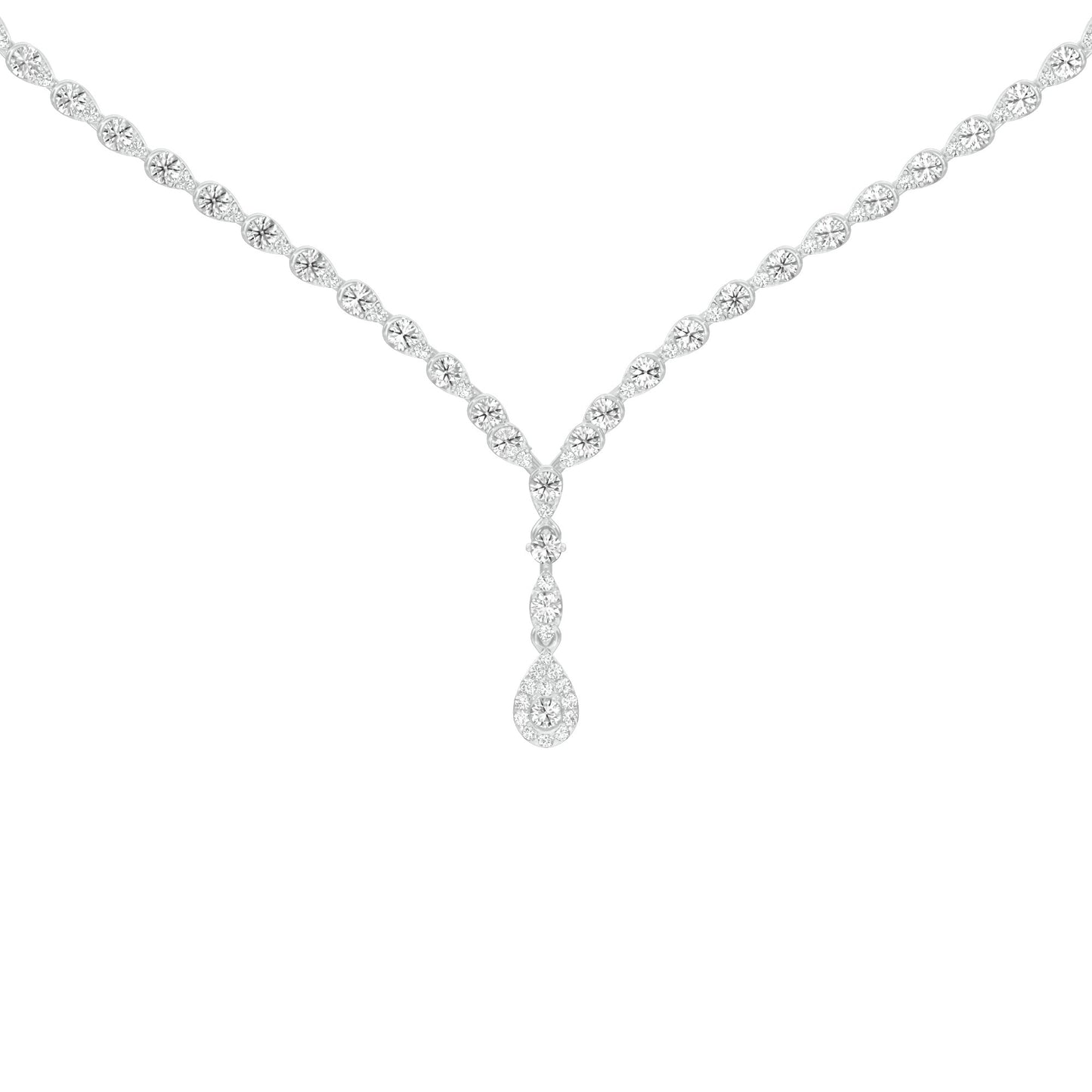 Towards Gravity Diamond Necklace 18 KT / White Gold
