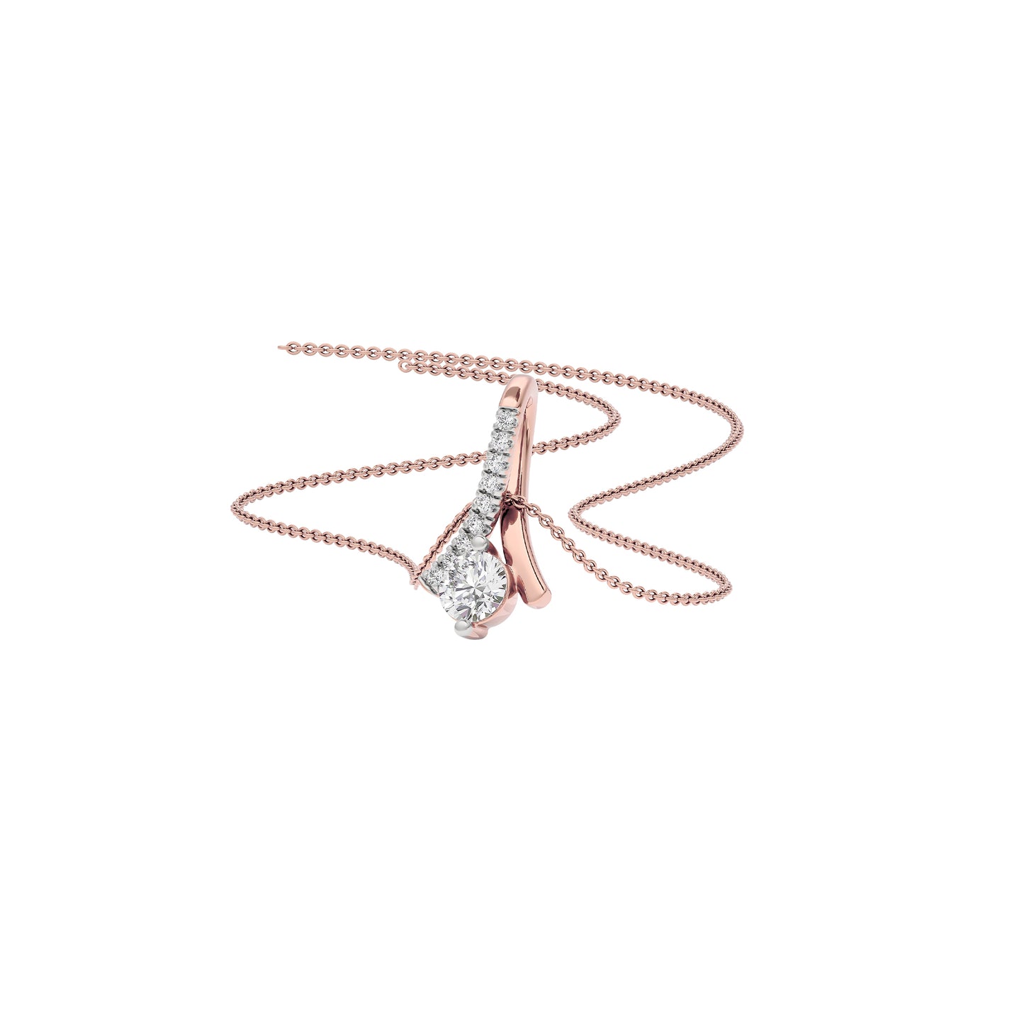 Ethereal Embers Diamond Pendant 18 KT / Rose Gold