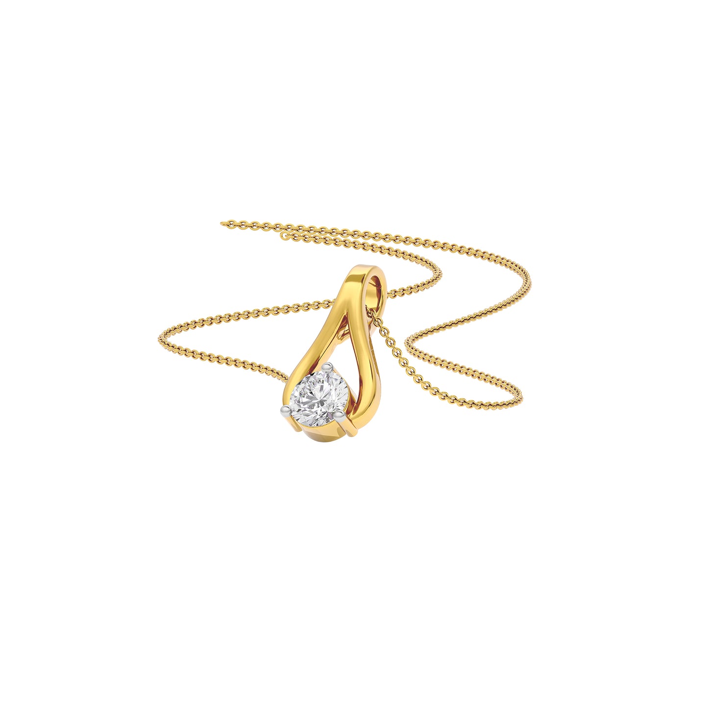 Resplendent Reverie Diamond Pendant 18 KT / Yellow Gold