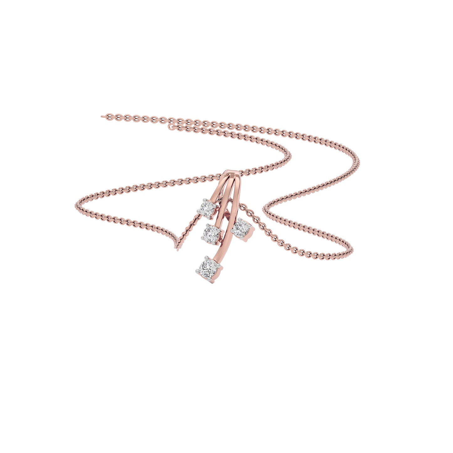 Celestial Radiance Diamond Pendant 14 KT / Rose Gold