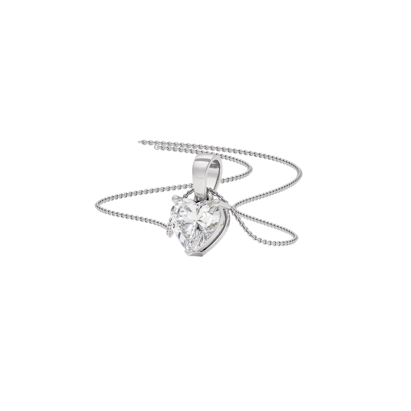 Mystique Glow Diamond Pendant 18 KT / White Gold