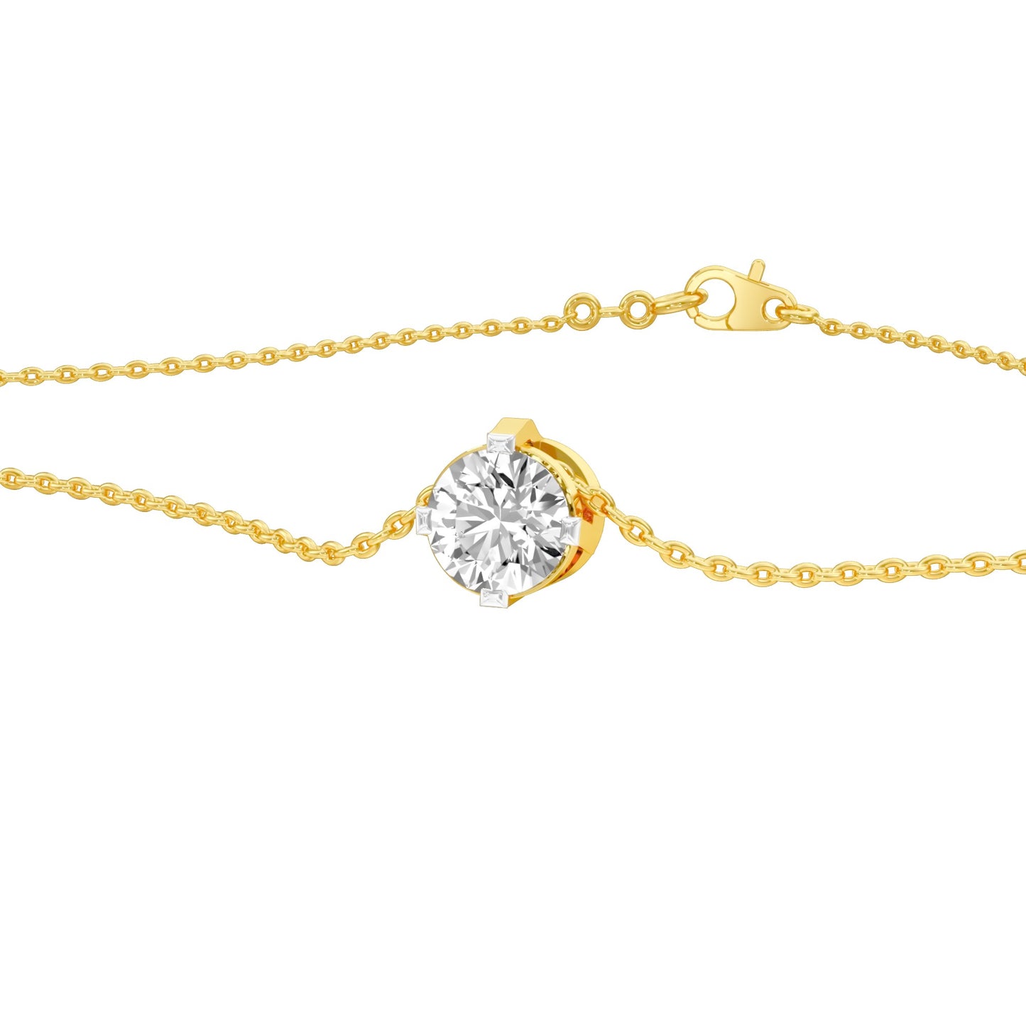Regal Radiance Diamond Pendant 18 KT / Yellow Gold