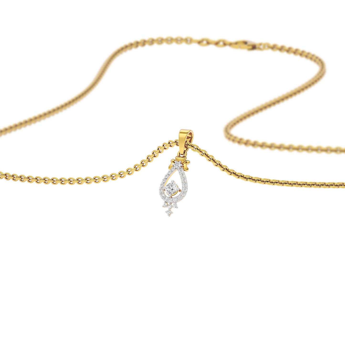 Enticing Daisy Diamond Pendant 18 KT / Yellow Gold
