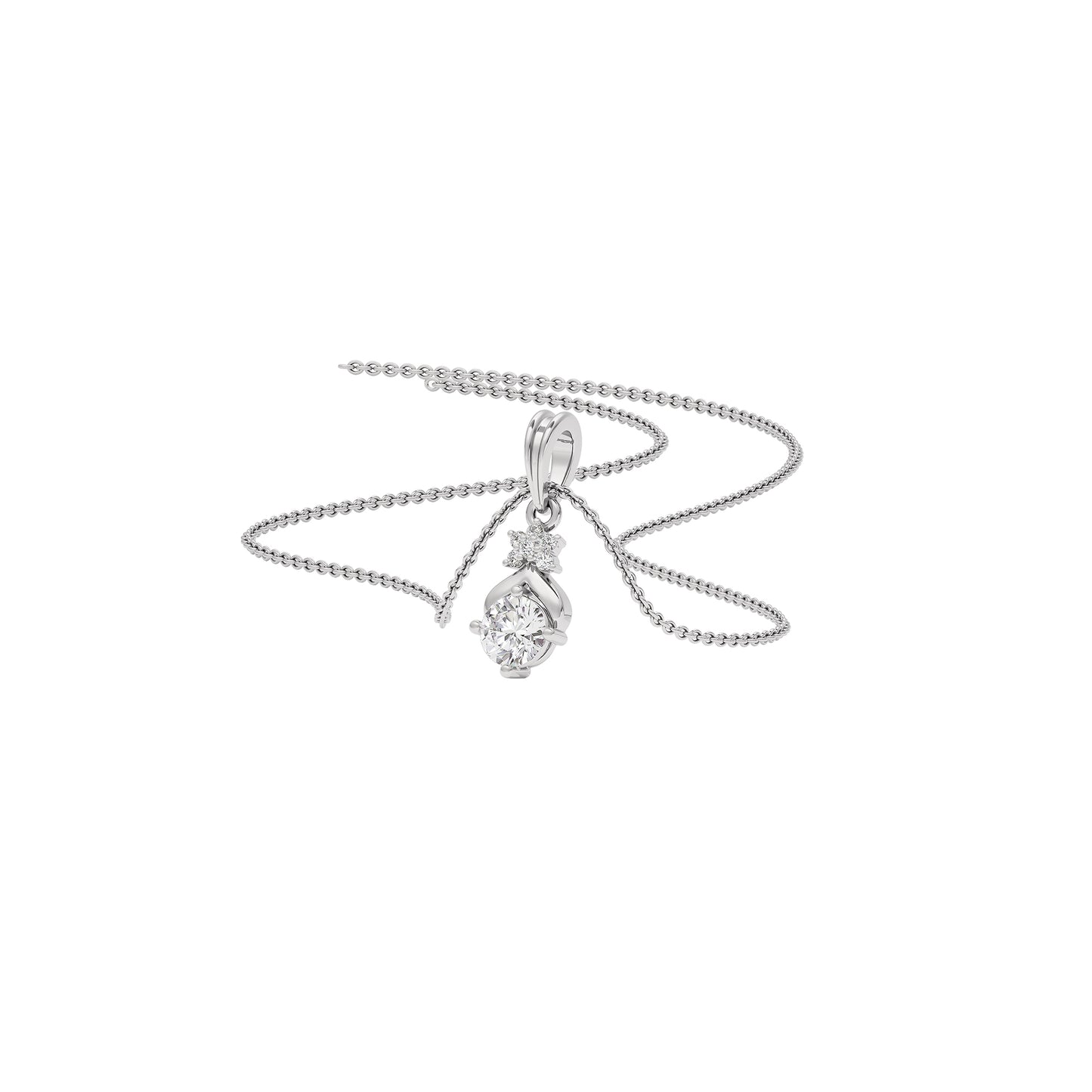 Royal Serenity Diamond Pendant 18 KT / White Gold