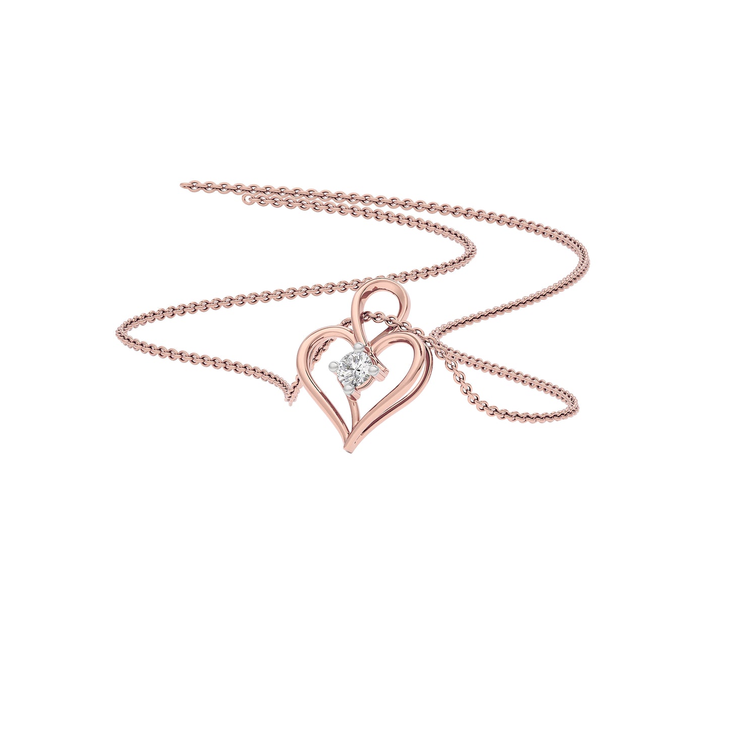 Eternal Radiance Diamond Pendant 18 KT / Rose Gold