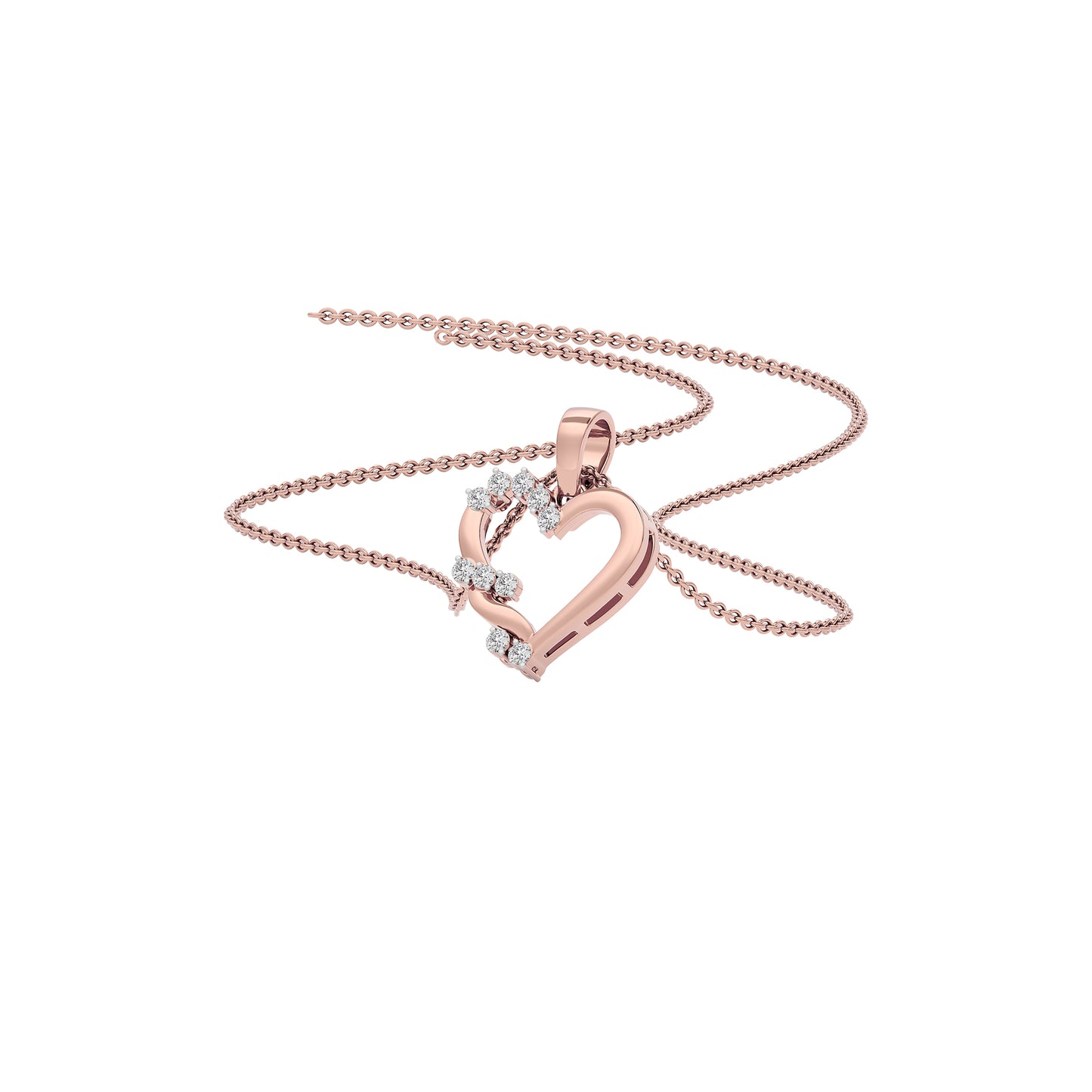 Golden Serenade Diamond Pendant 18 KT / Rose Gold