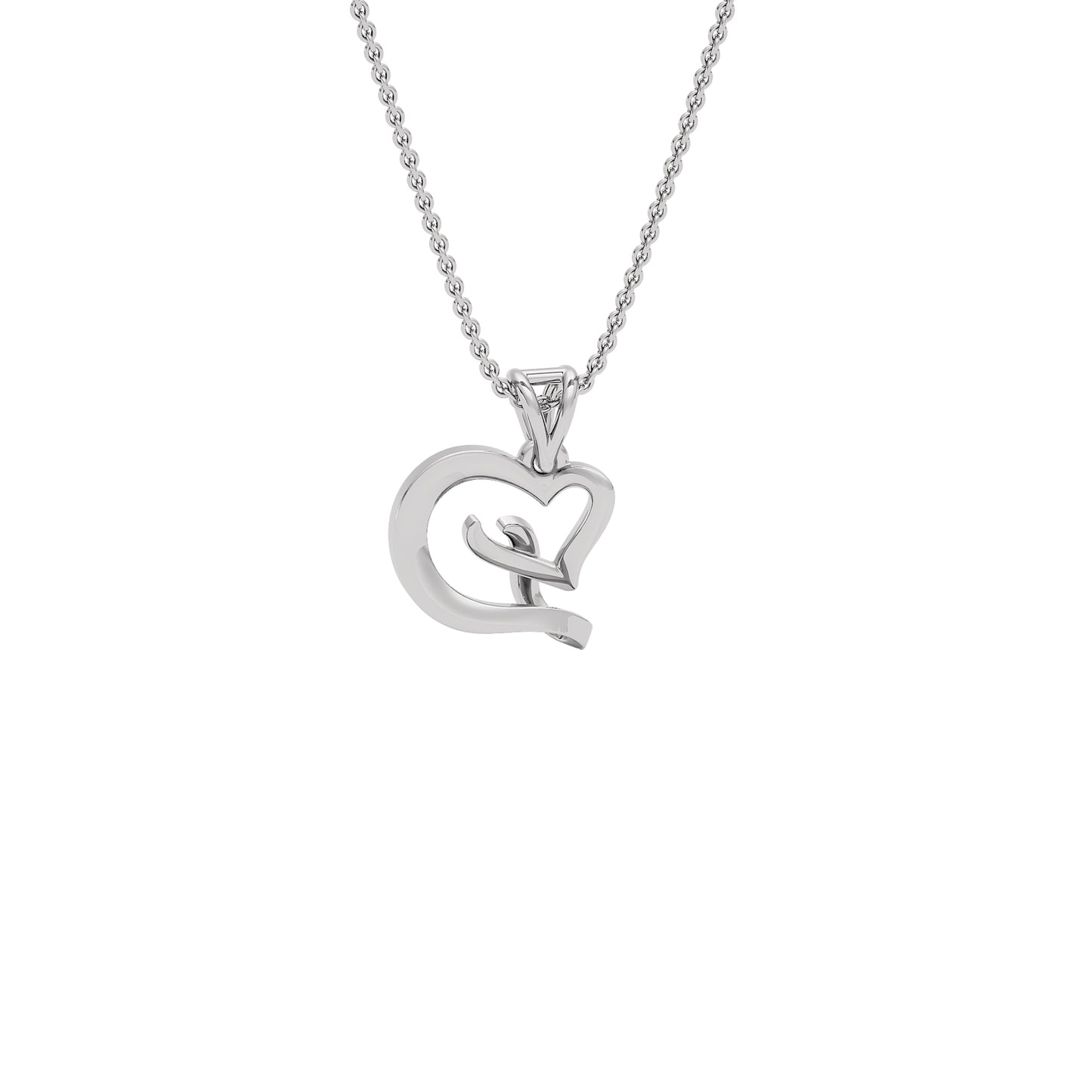 Dazzle ‘D’ Diamond Pendant 18 KT / White Gold