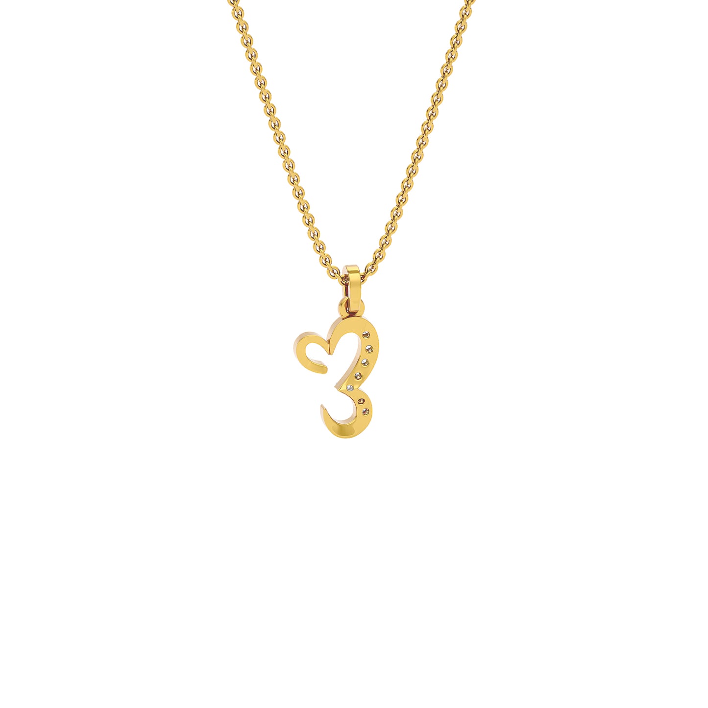 Extraordinary ‘E’ Diamond Pendant 18 KT / Yellow Gold
