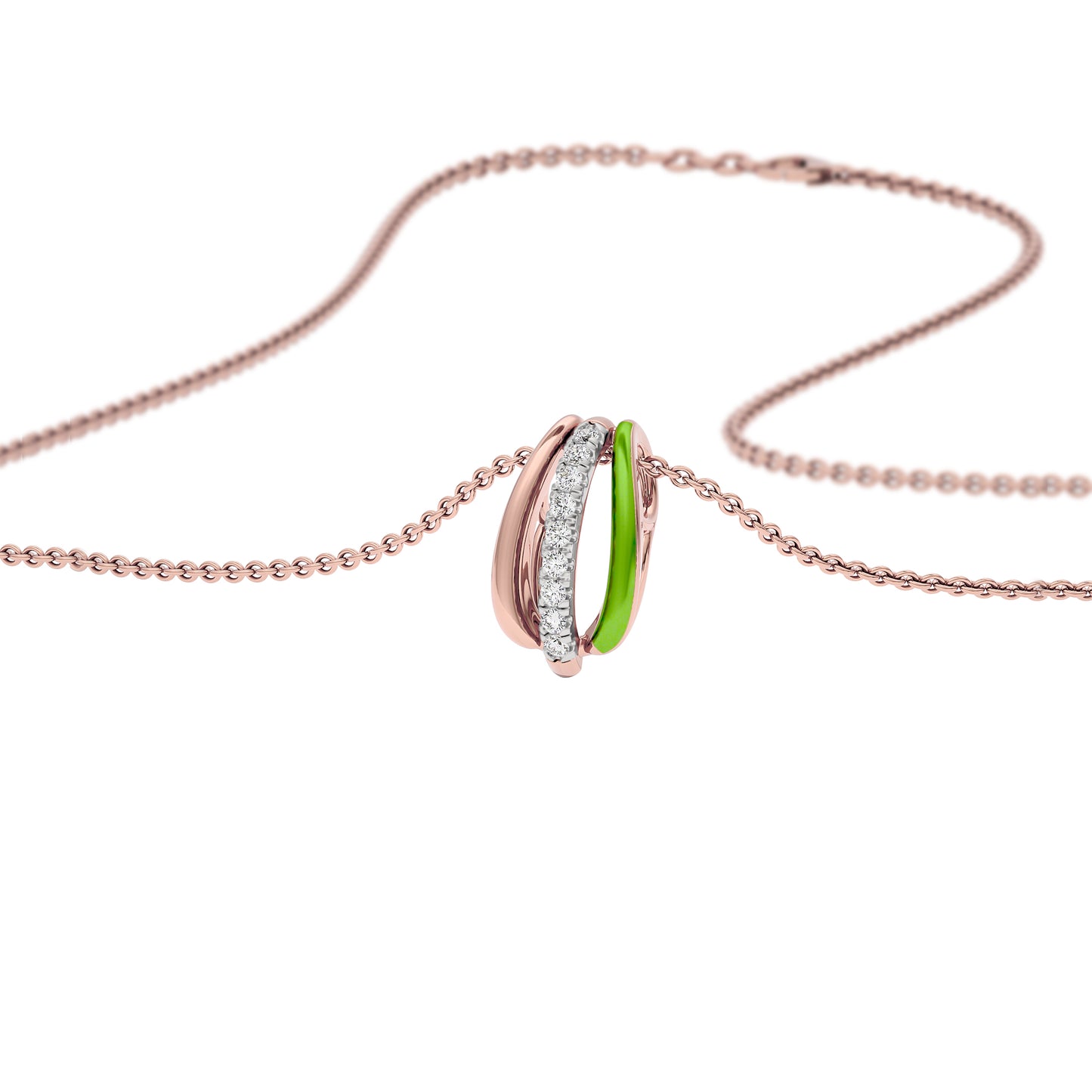 The Greenline Fashion Diamond Pendant 18 KT / Rose Gold