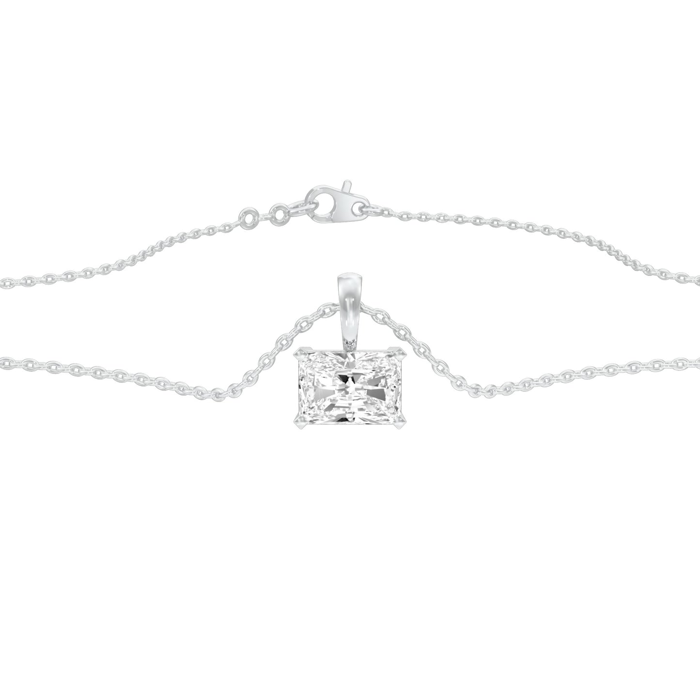 Box Luxe Diamond Pendant 18 KT / White Gold