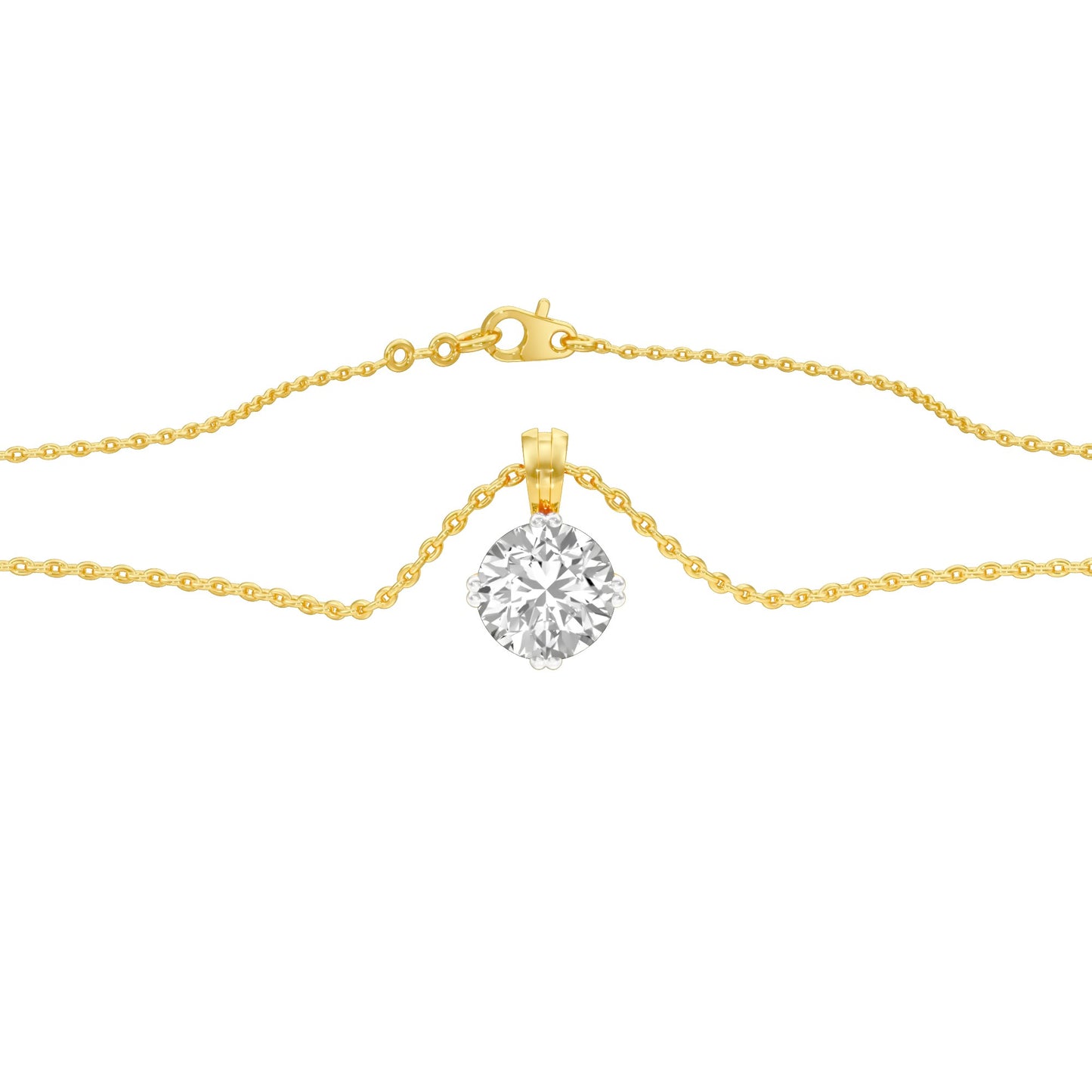 Moon Drop Diamond Pendant 18 KT / Yellow Gold