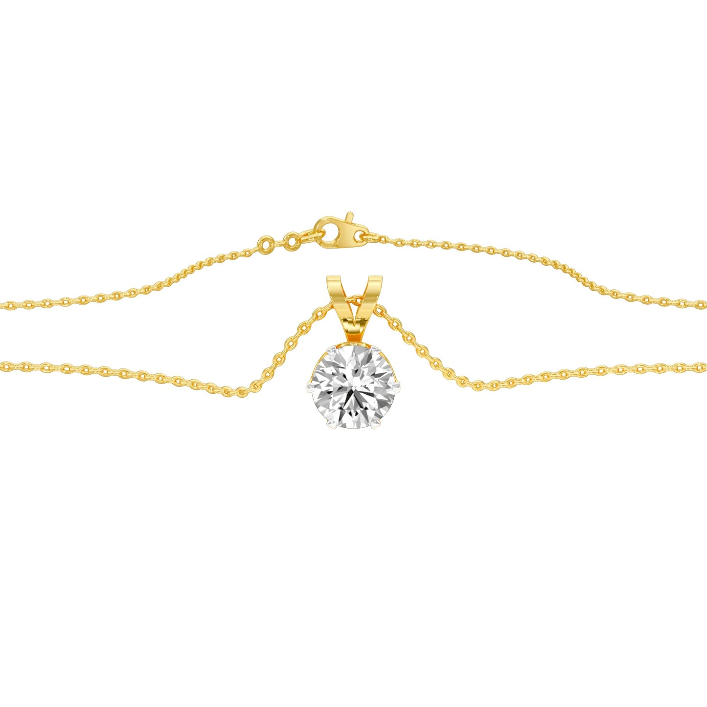 Tiny Blob Diamond Pendant