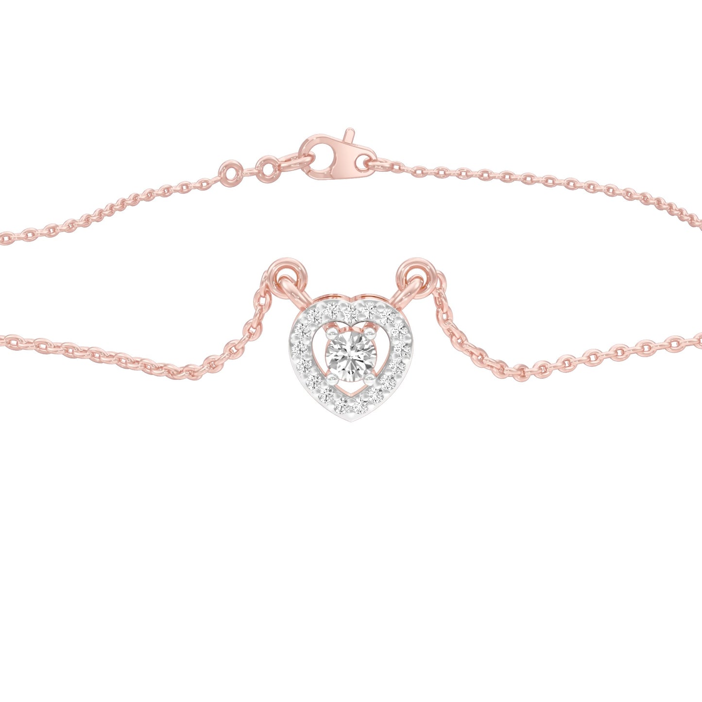 Cupid's Glow Diamond Pendant 18 KT / Rose Gold