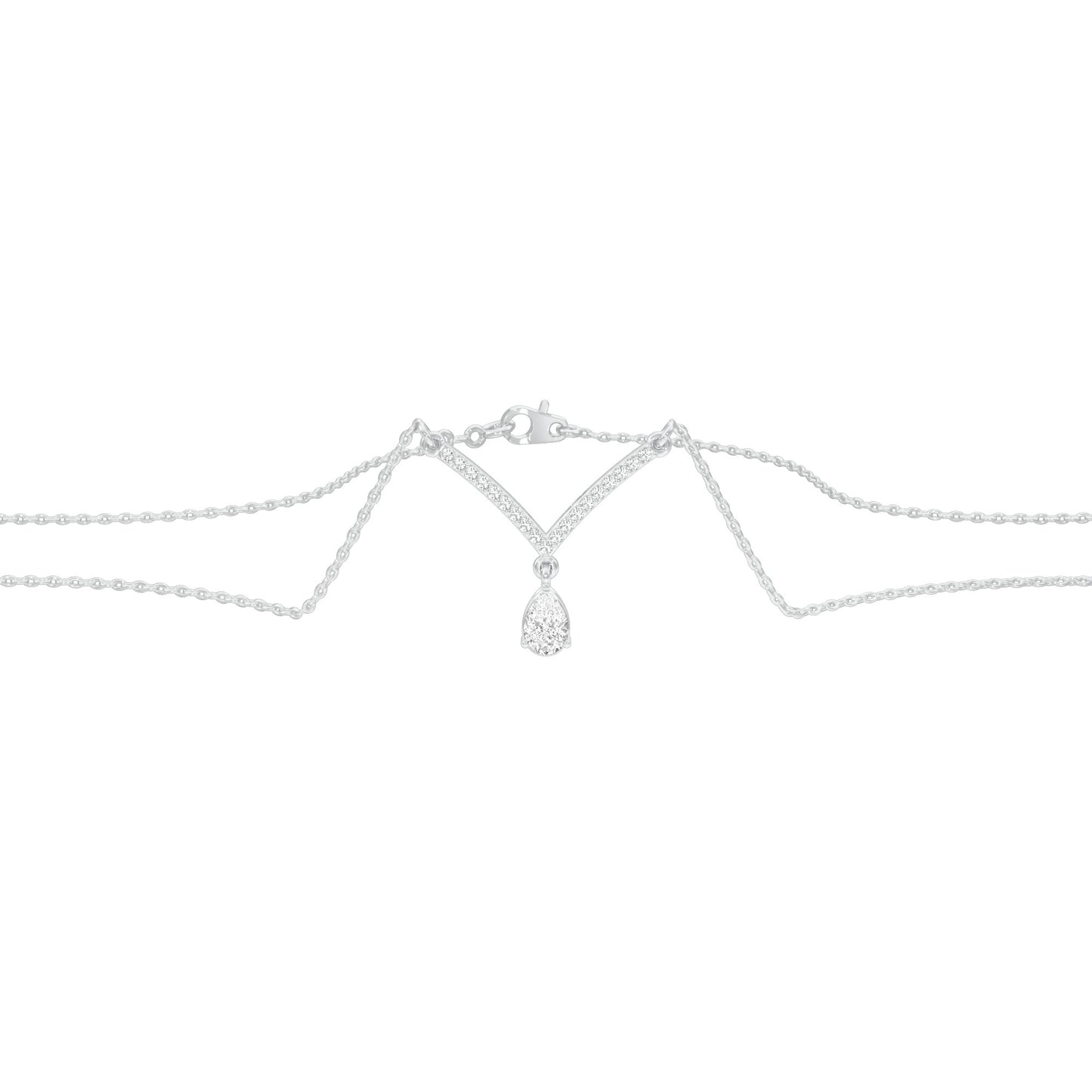 Moonkissed Drop Diamond Pendant 18 KT / White Gold