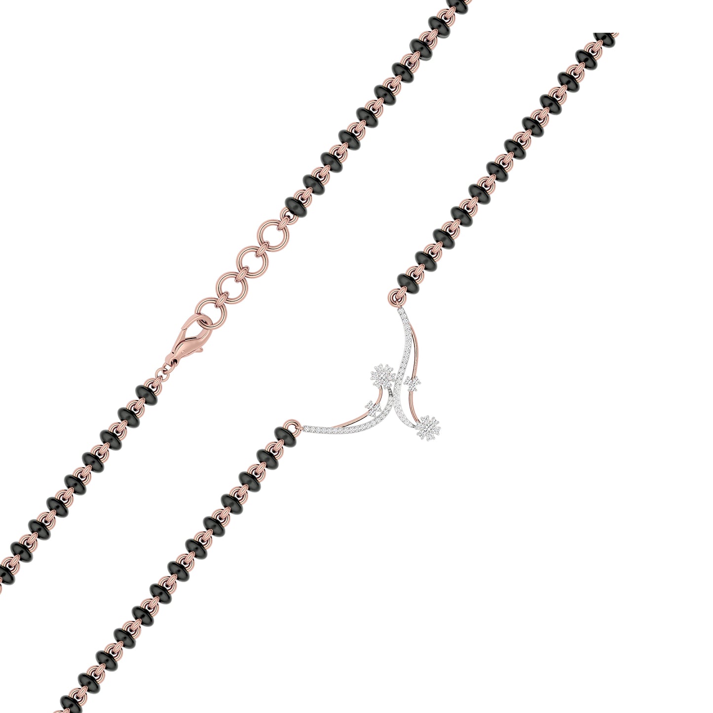 Delicate Floral Diamond Mangalsutra