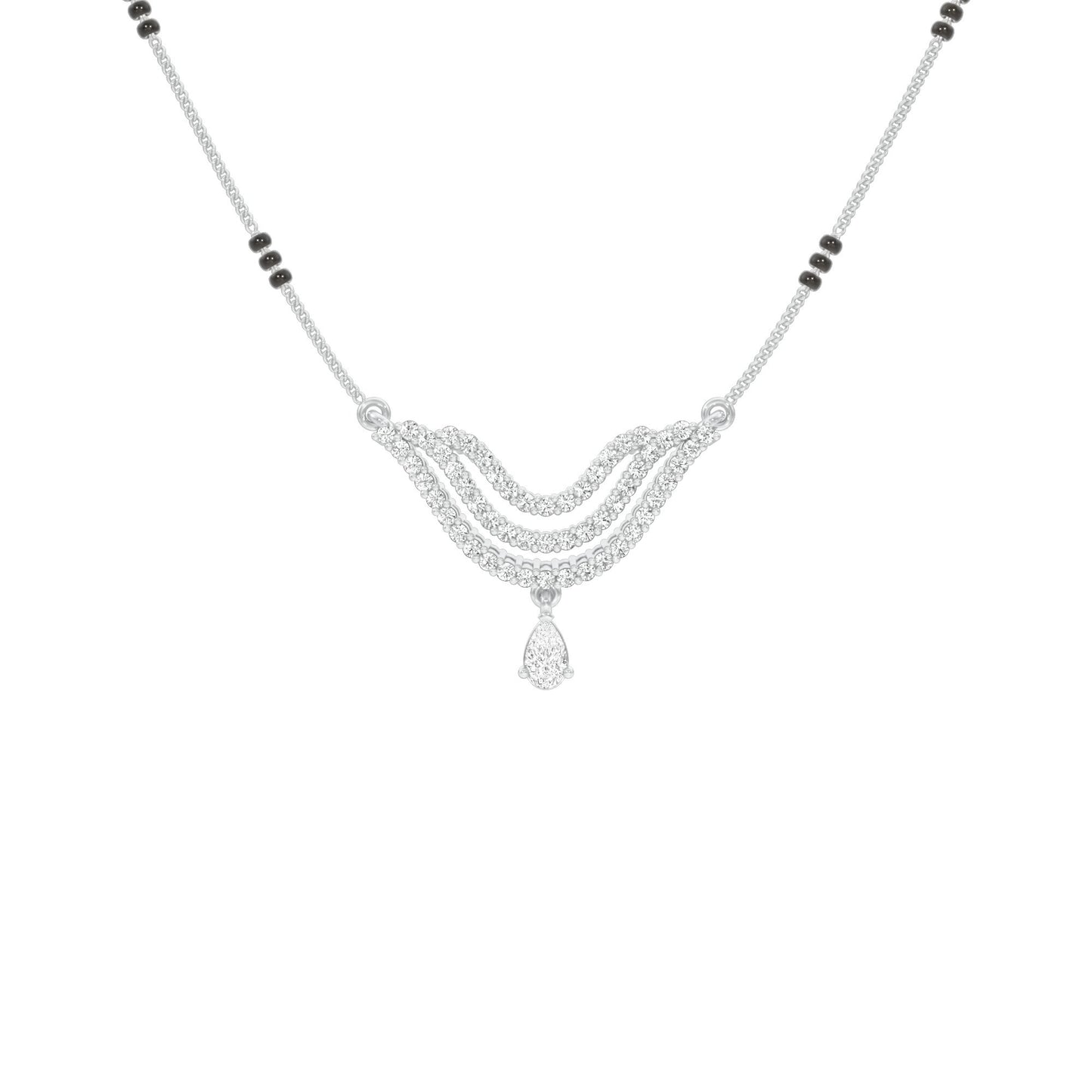 Graceful Union Diamond Mangalsutra 18 KT / White Gold