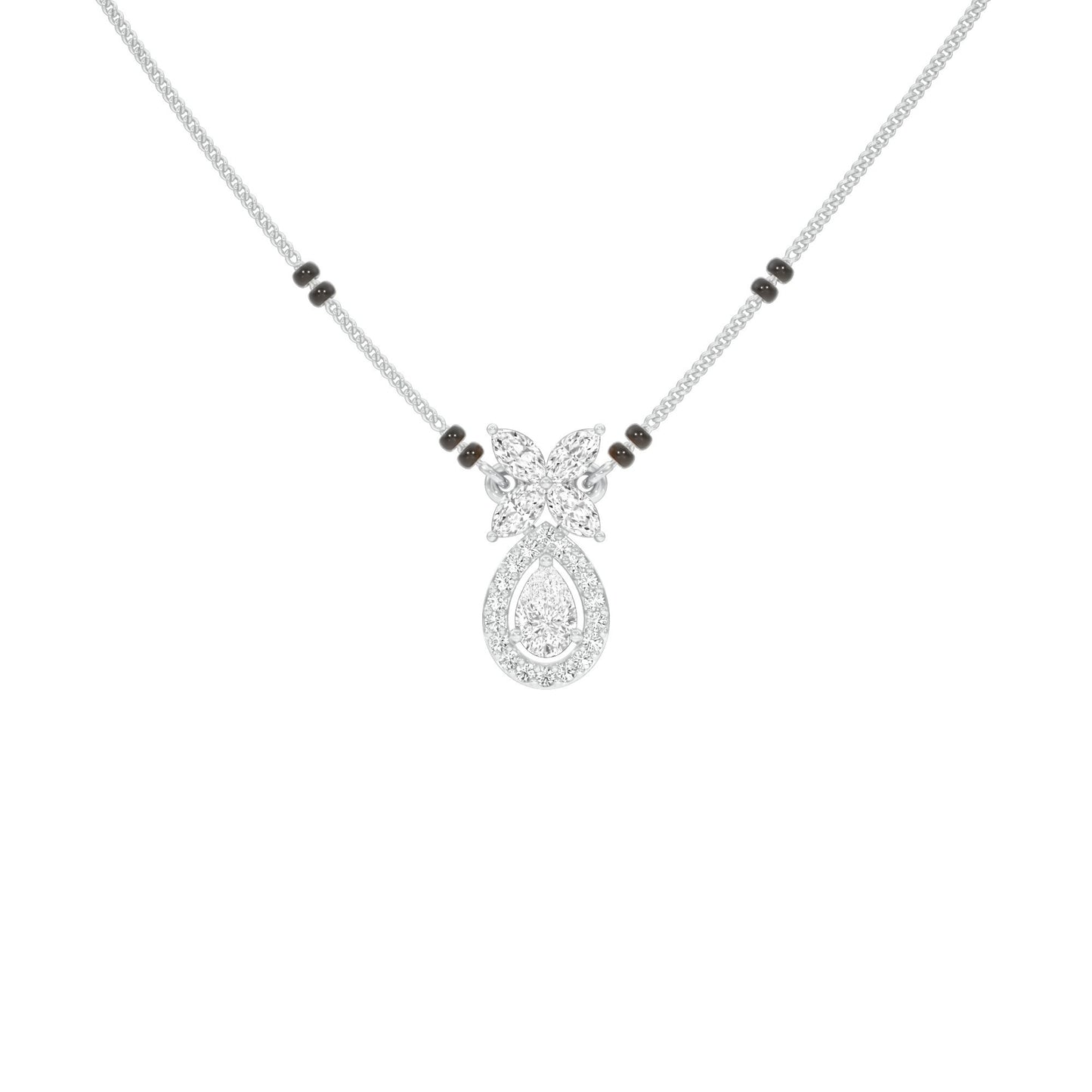 Stunning Flora Diamond Mangalsutra 18 KT / White Gold