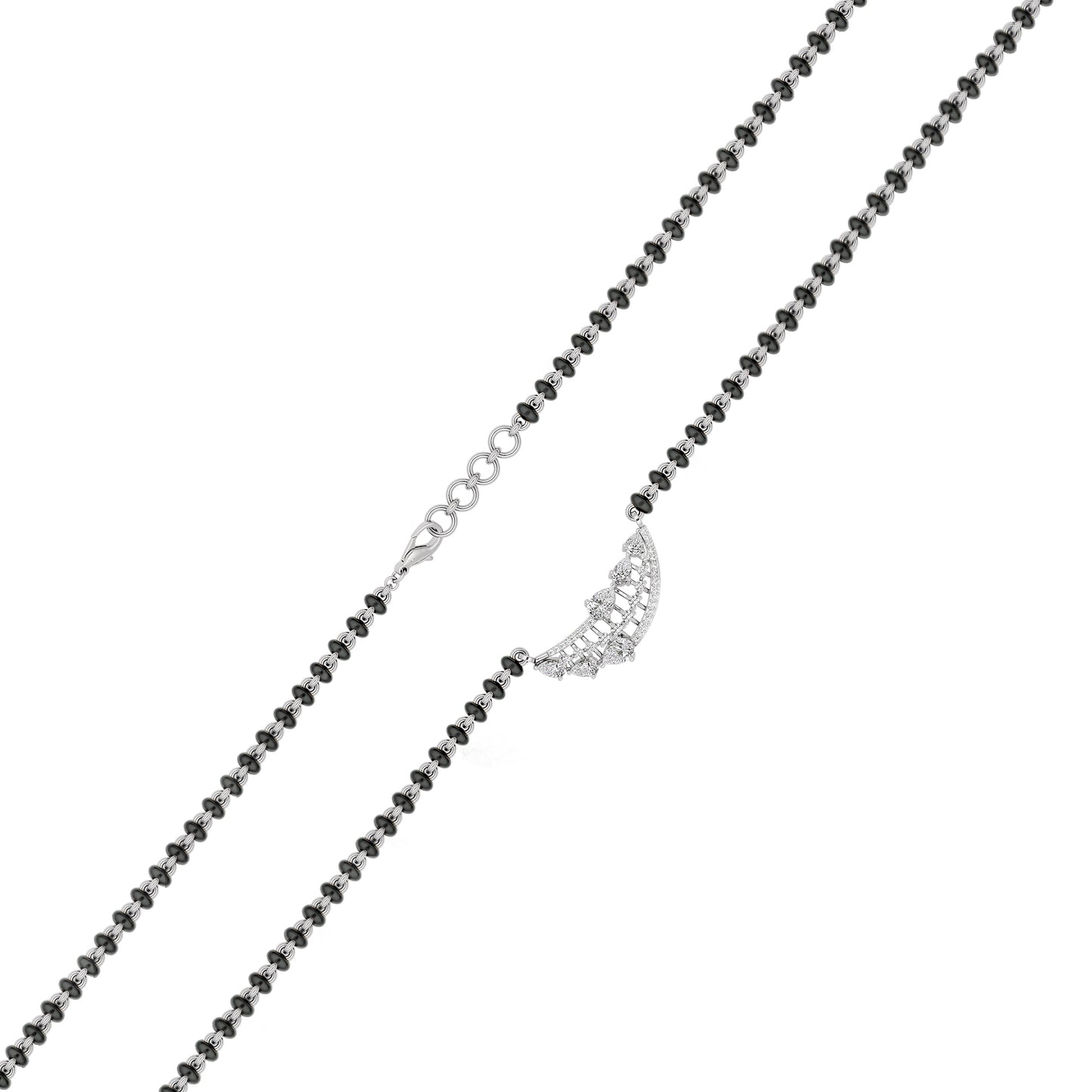 Royal Blossom Diamond Mangalsutra 18 KT / White Gold