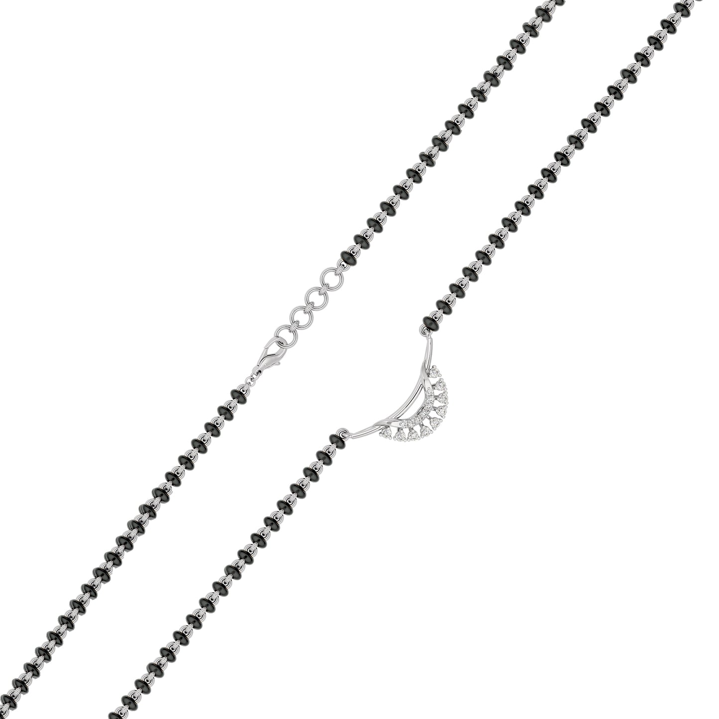 Sapphire Whisper Diamond Mangalsutra 18 KT / White Gold