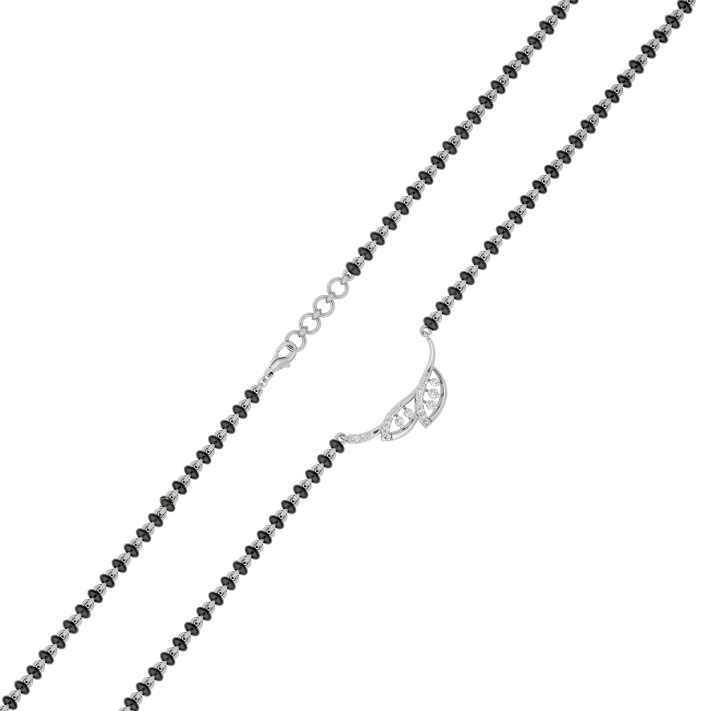 Luxe Embrace Diamond Mangalsutra 18 KT / White Gold