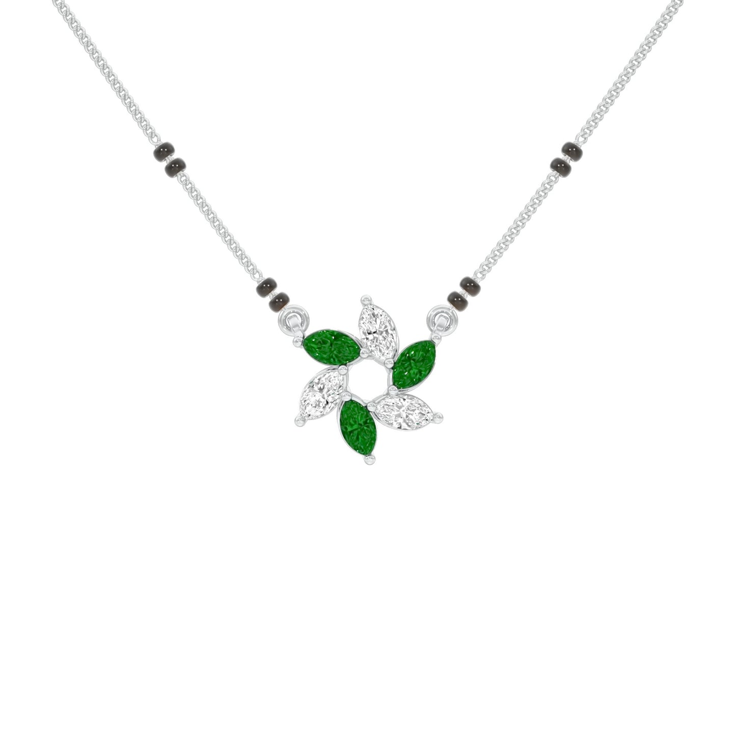 Starflare Marquise Diamond Mangalsutra 9 KT / White Gold