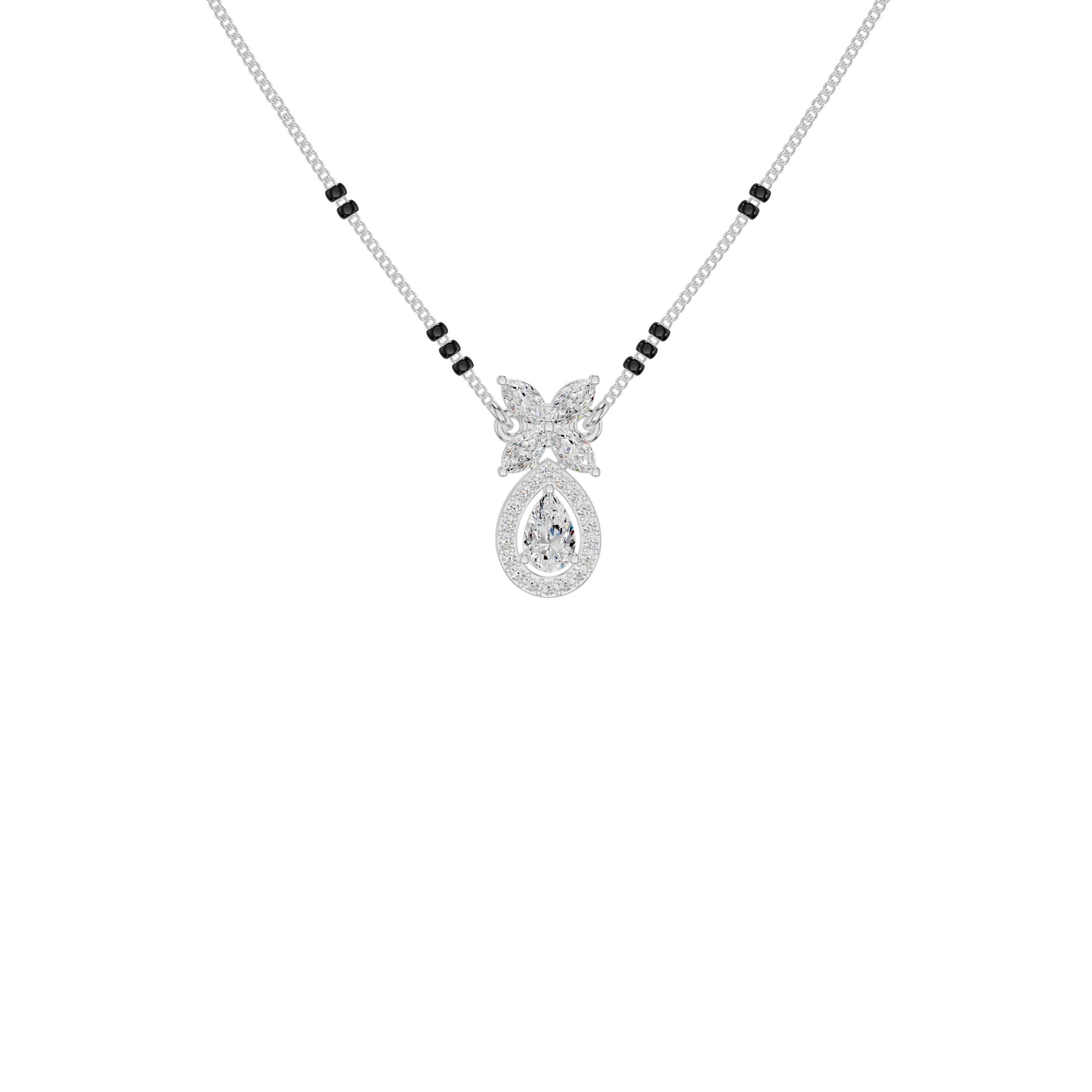 Stunning Flora Diamond Mangalsutra 18 KT / White Gold
