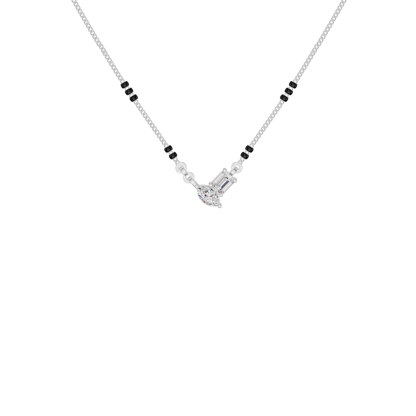 Toi et Moi Diamond Mangalsutra 18 KT / White Gold