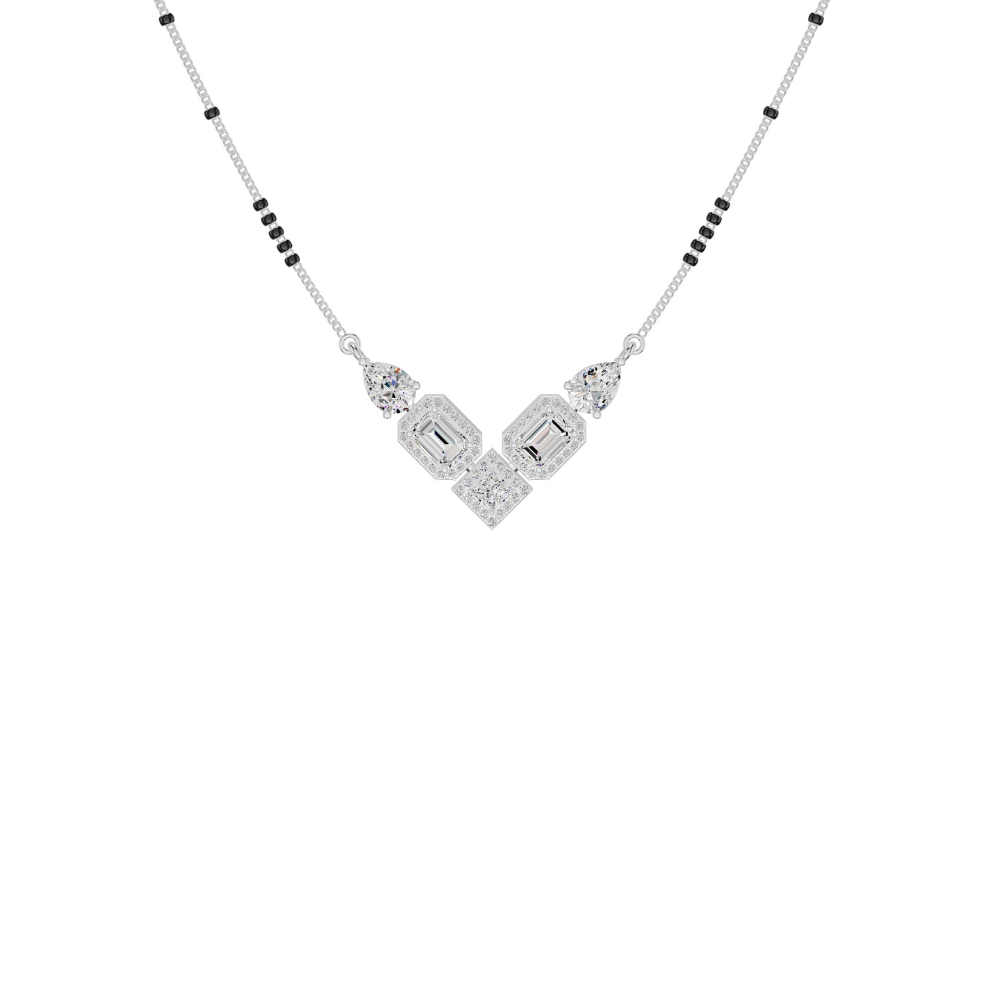 Chevron Charm Diamond Mangalsutra