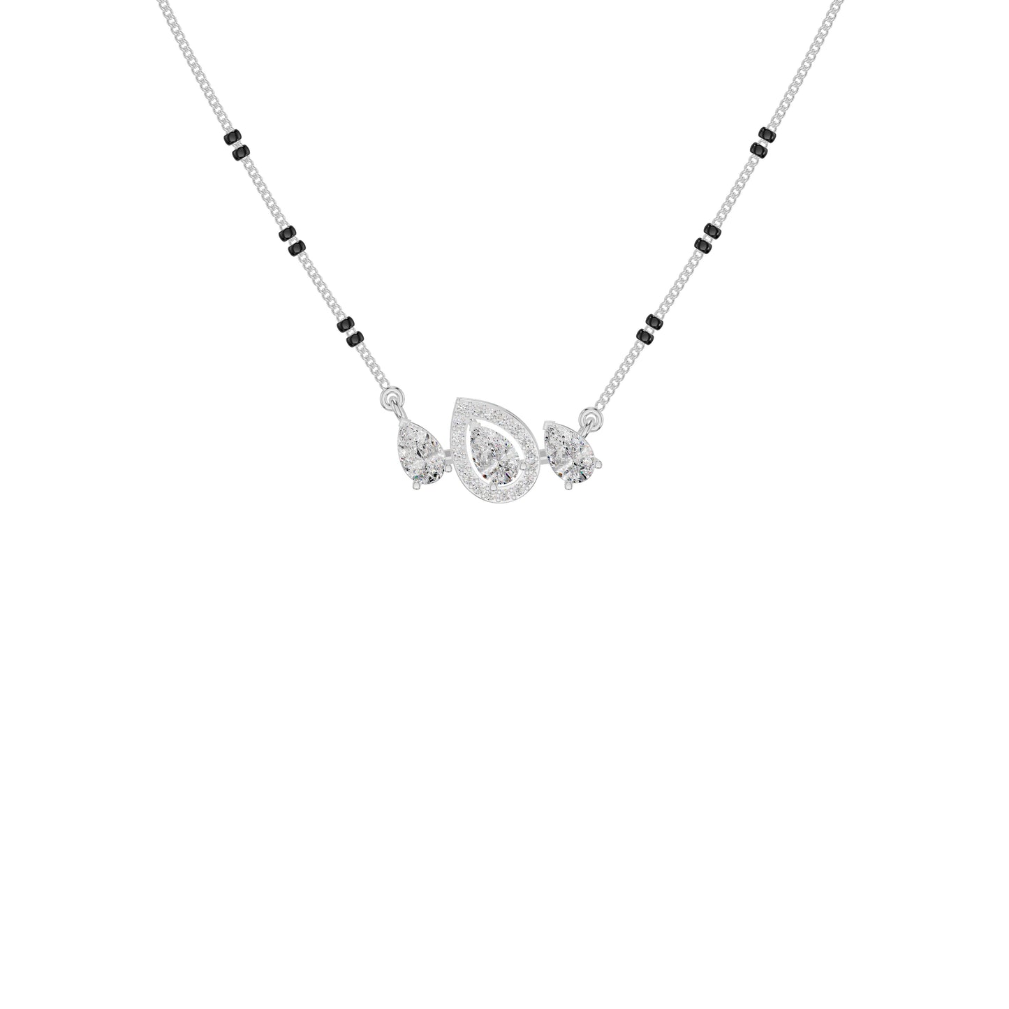 Teardrop Motif Diamond Mangalsutra