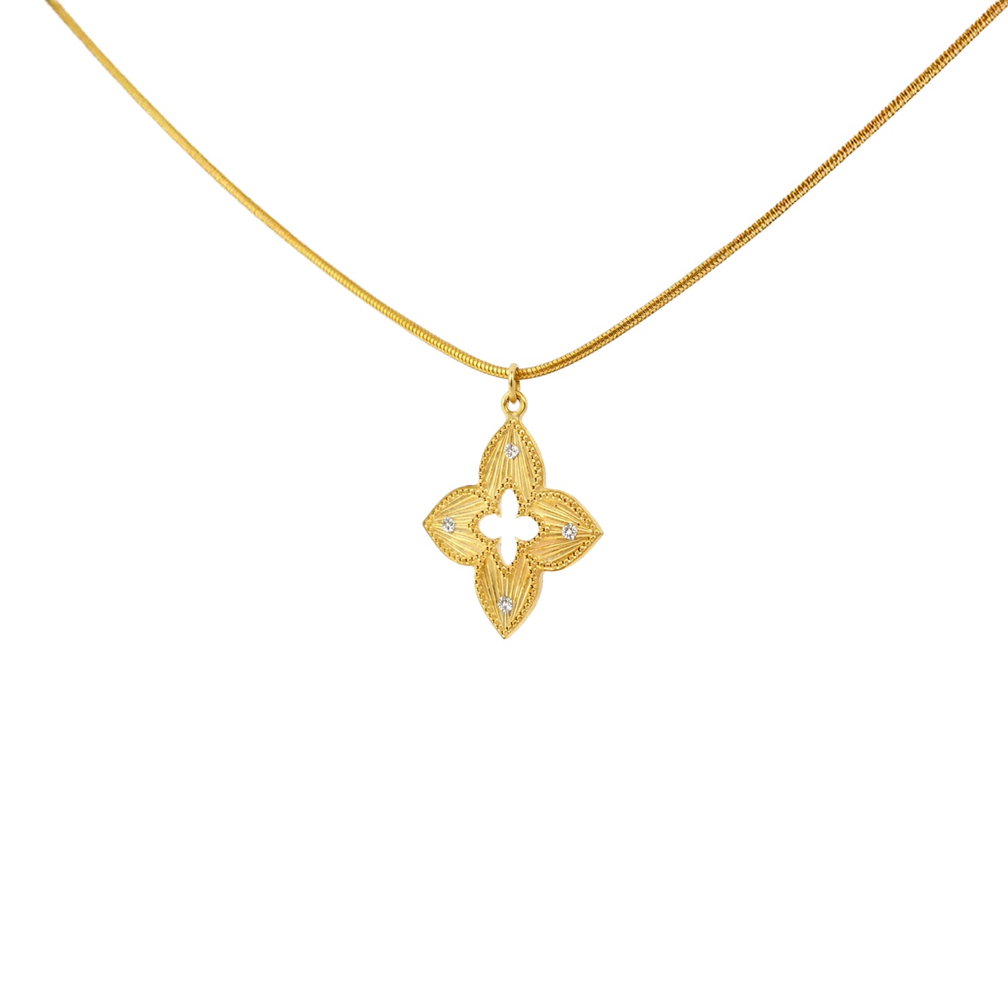 Regal Bloom Filigree Pendant