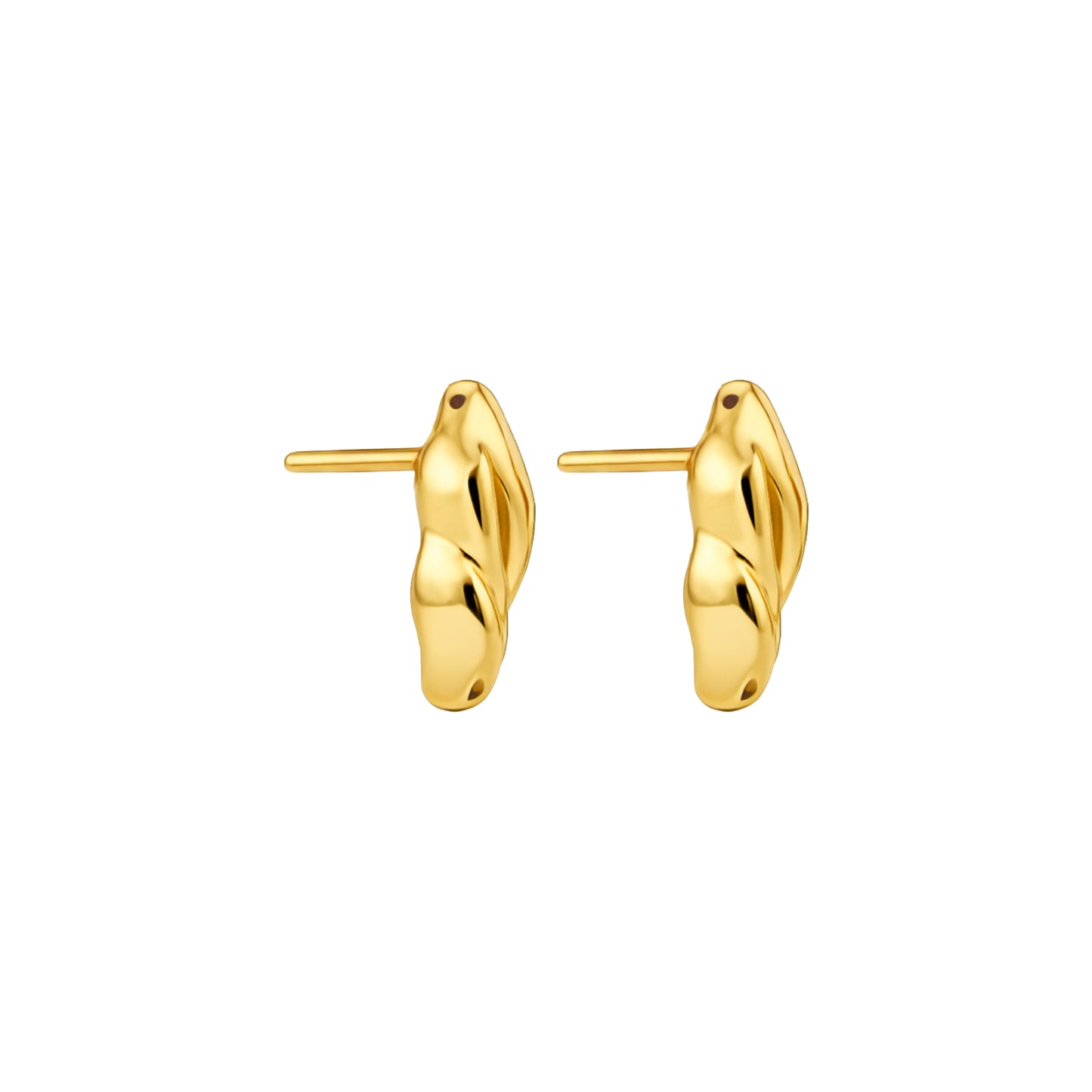 Twist Glow Gold Earrings