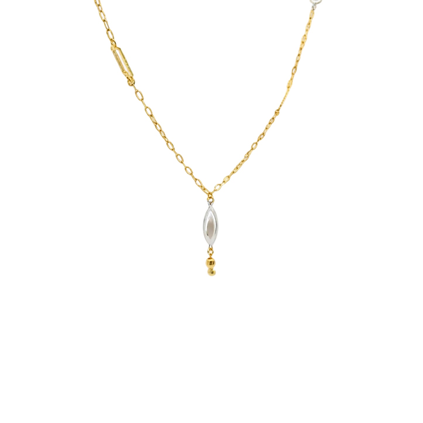 Elara Dangle Gold Necklace