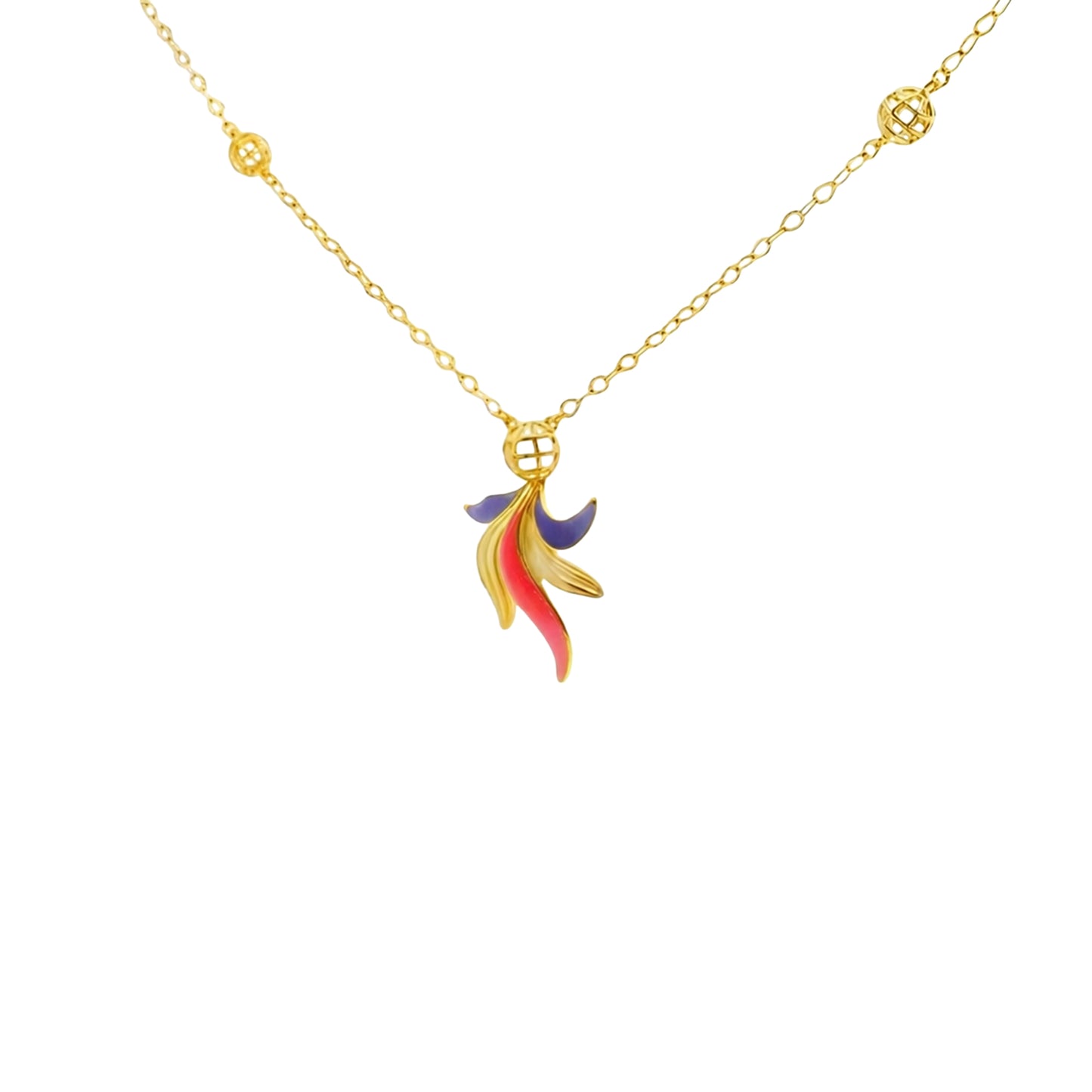 Flame Whisper Gold Necklace