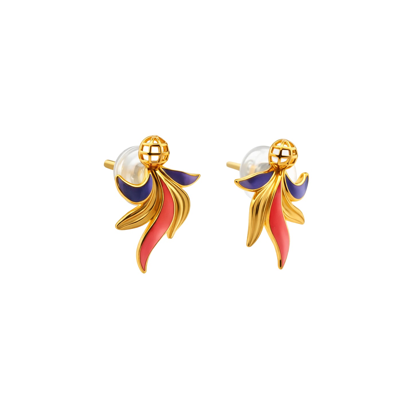 Flame Whisper Gold Earrings