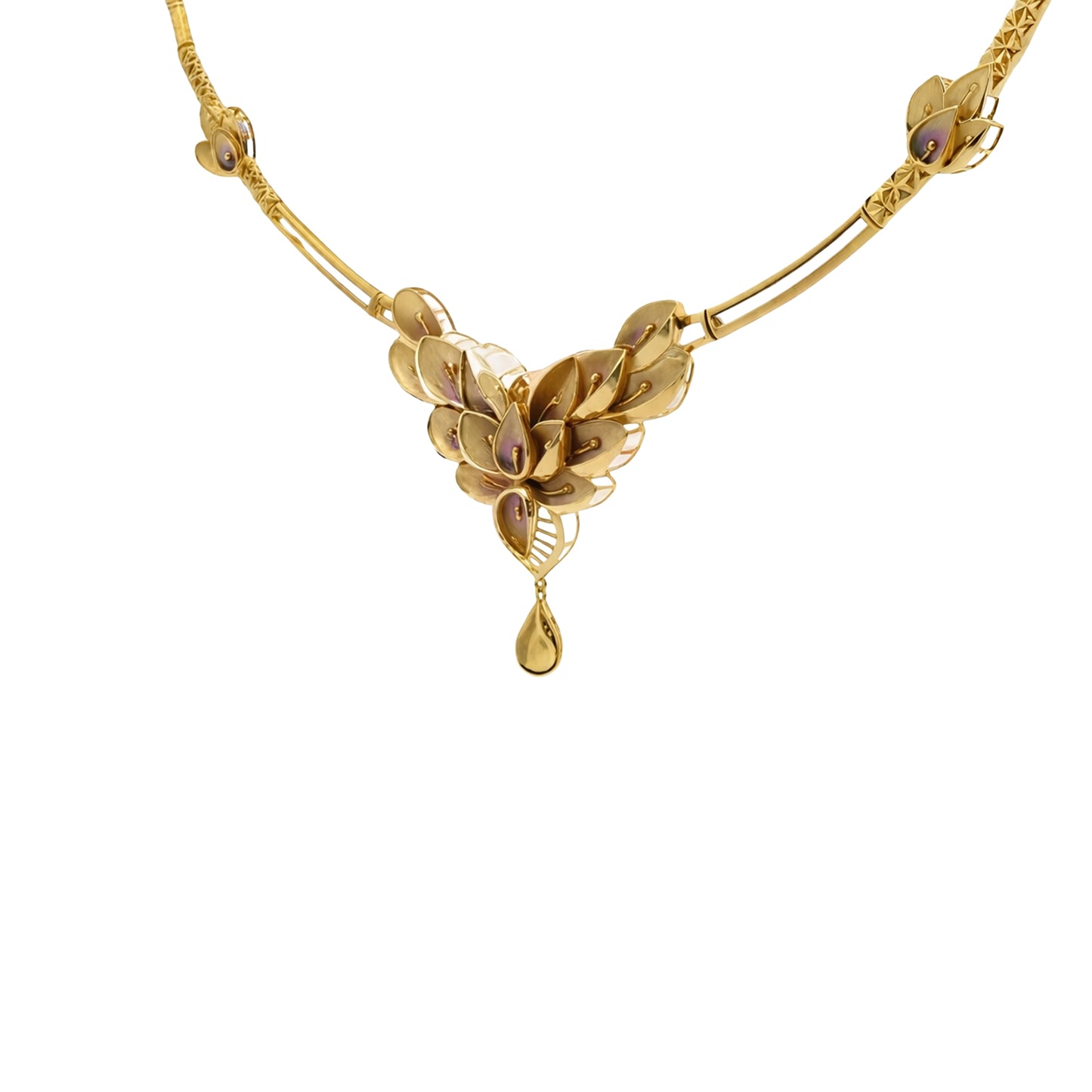 Regal Lotus Radiance Gold Necklace