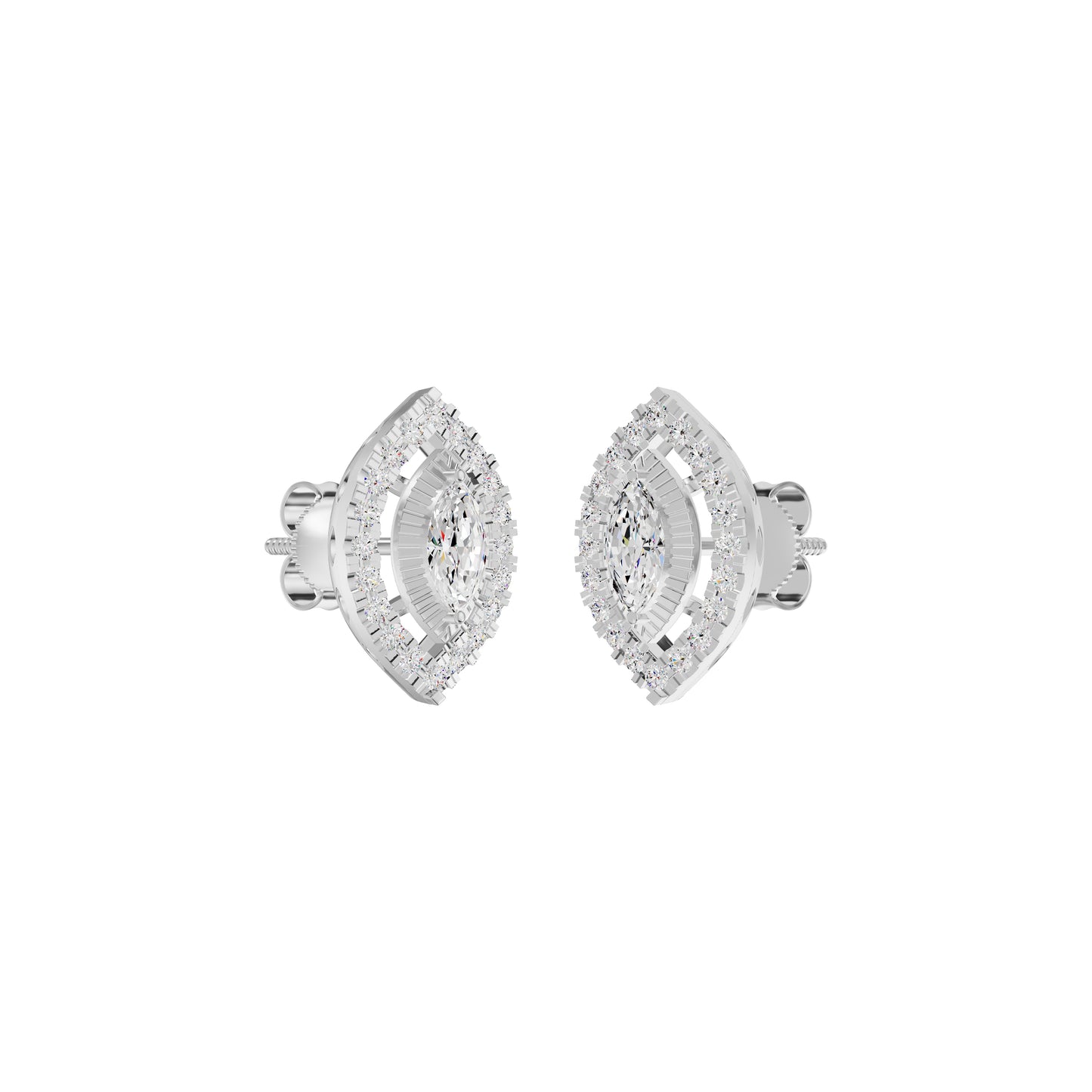 Navyra Marquise Diamond Earrings 18 KT / White Gold