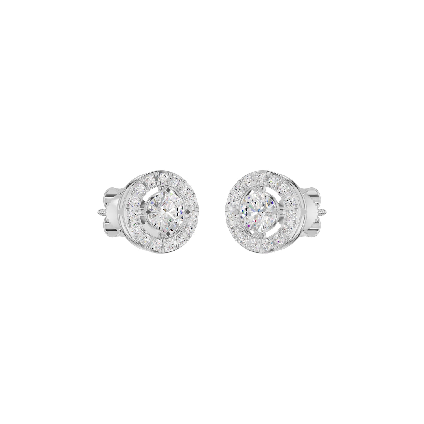 Lumiera Halo Diamond Earrings