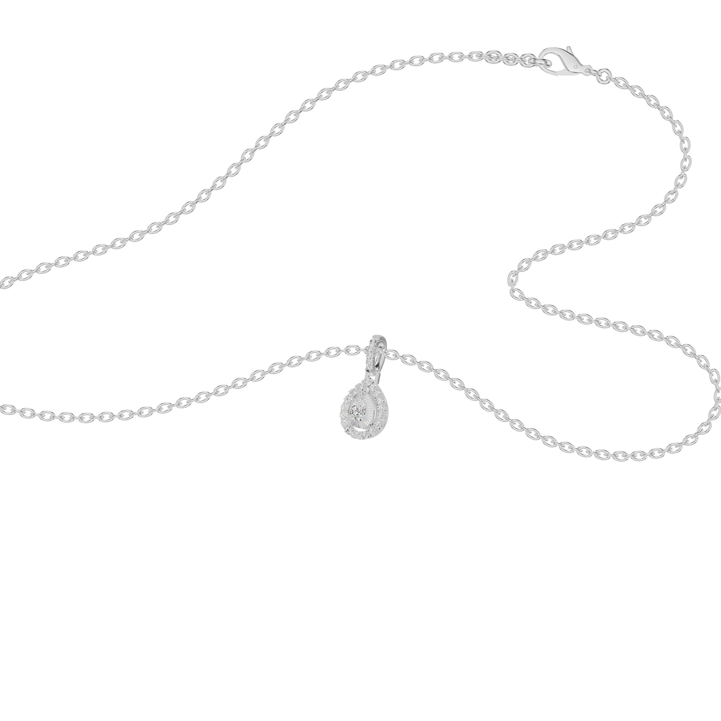 Pearlisse Halo Diamond Pendant
