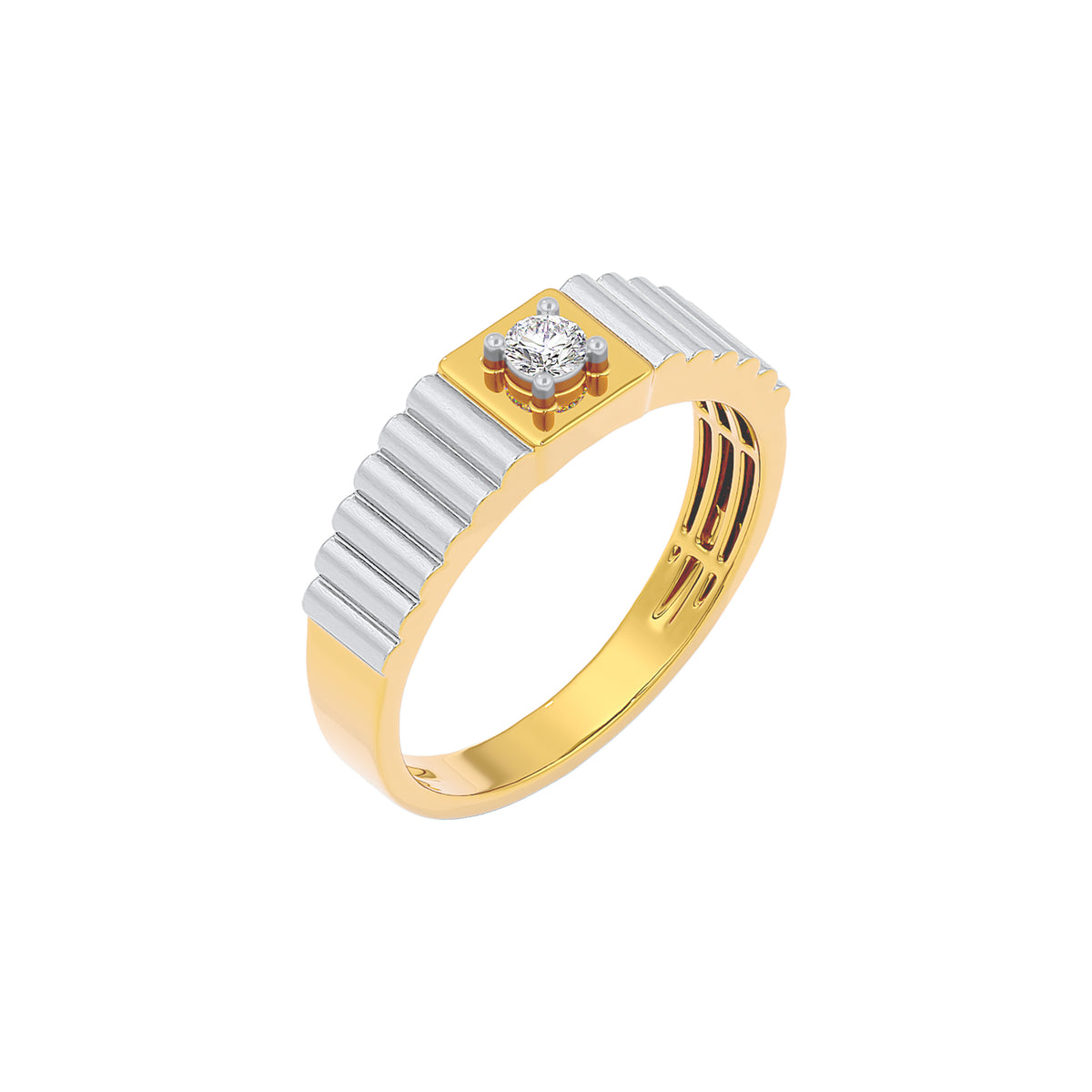 Nucleus Diamond Mens Ring 18 KT / Yellow Gold / 22