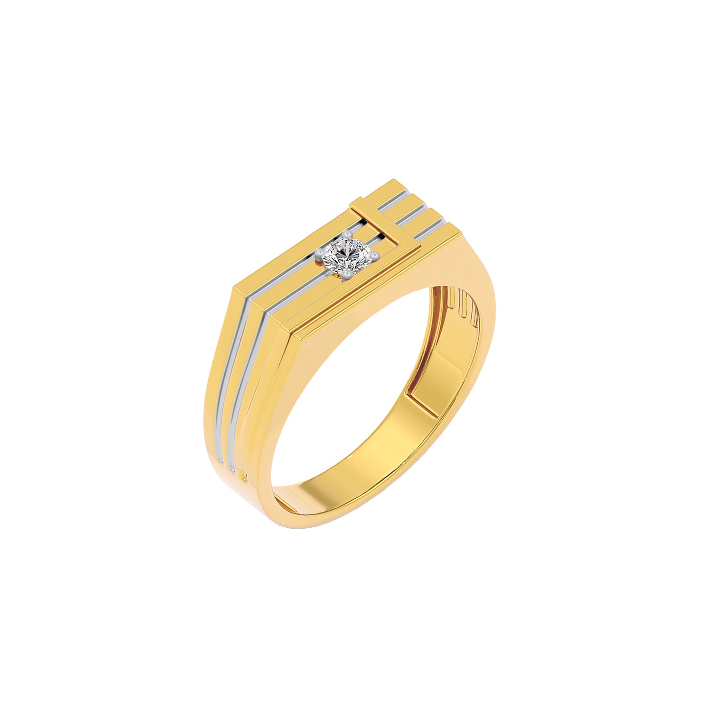 The Premium Cue Diamond Mens Ring 18 KT / Yellow Gold / 22