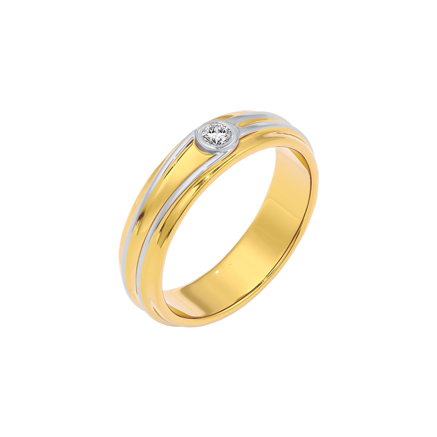 The Polaris Diamond Mens Ring 18 KT / Yellow Gold / 22
