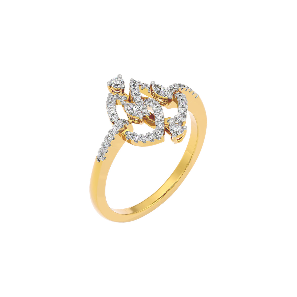 Sparkling Duo Diamond Ring