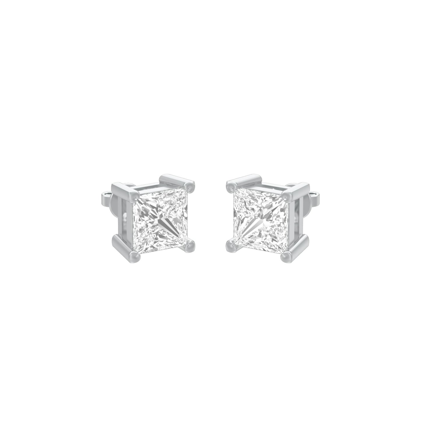Avea Diamond Stud Earrings 18 KT / White Gold