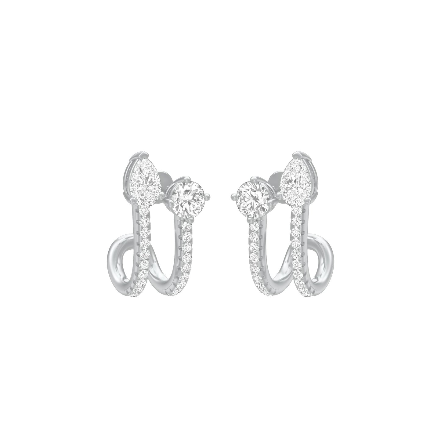 KI-ER00207 18 KT / White Gold