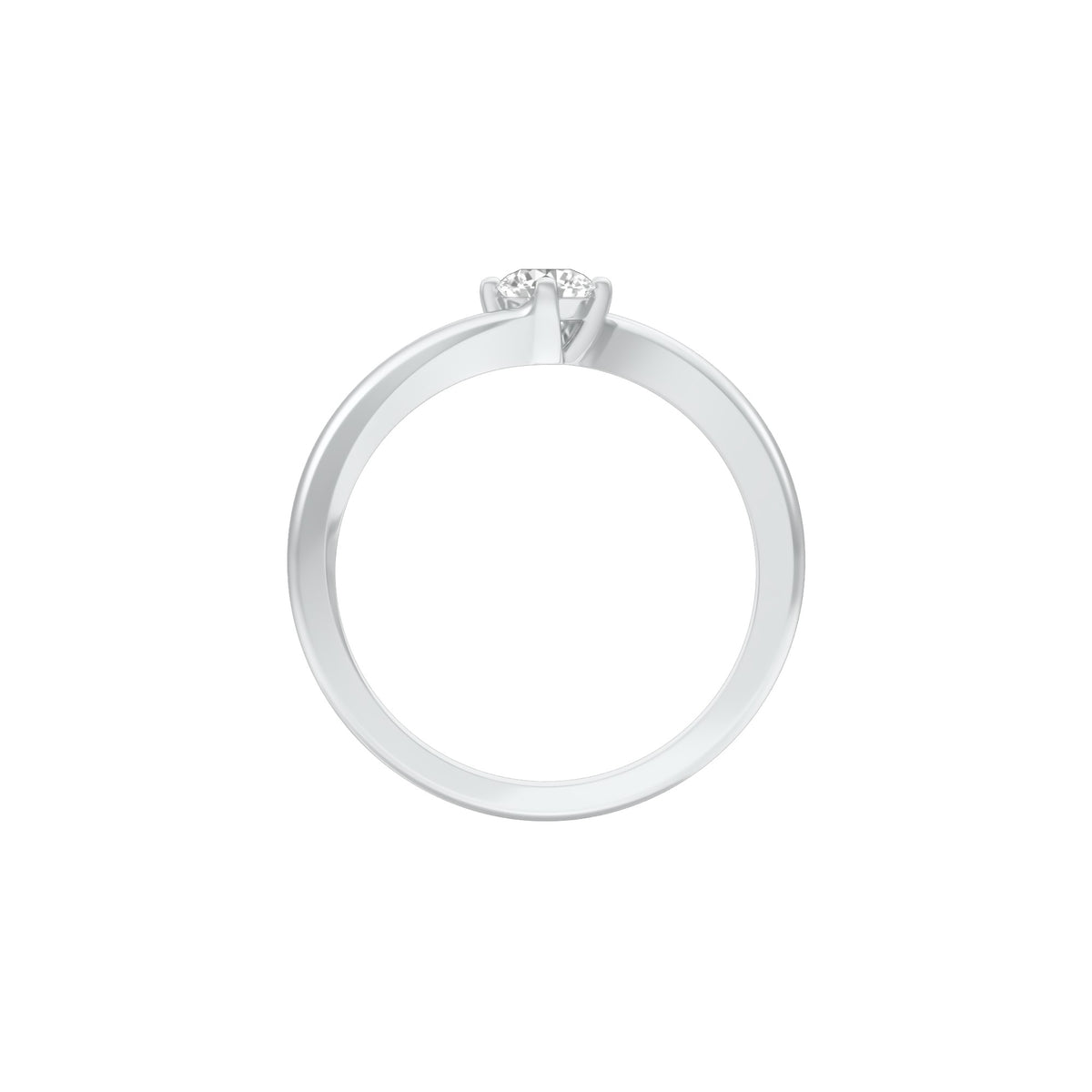 Starlight Embrace Round Diamond Ring 18 KT / White Gold / 13