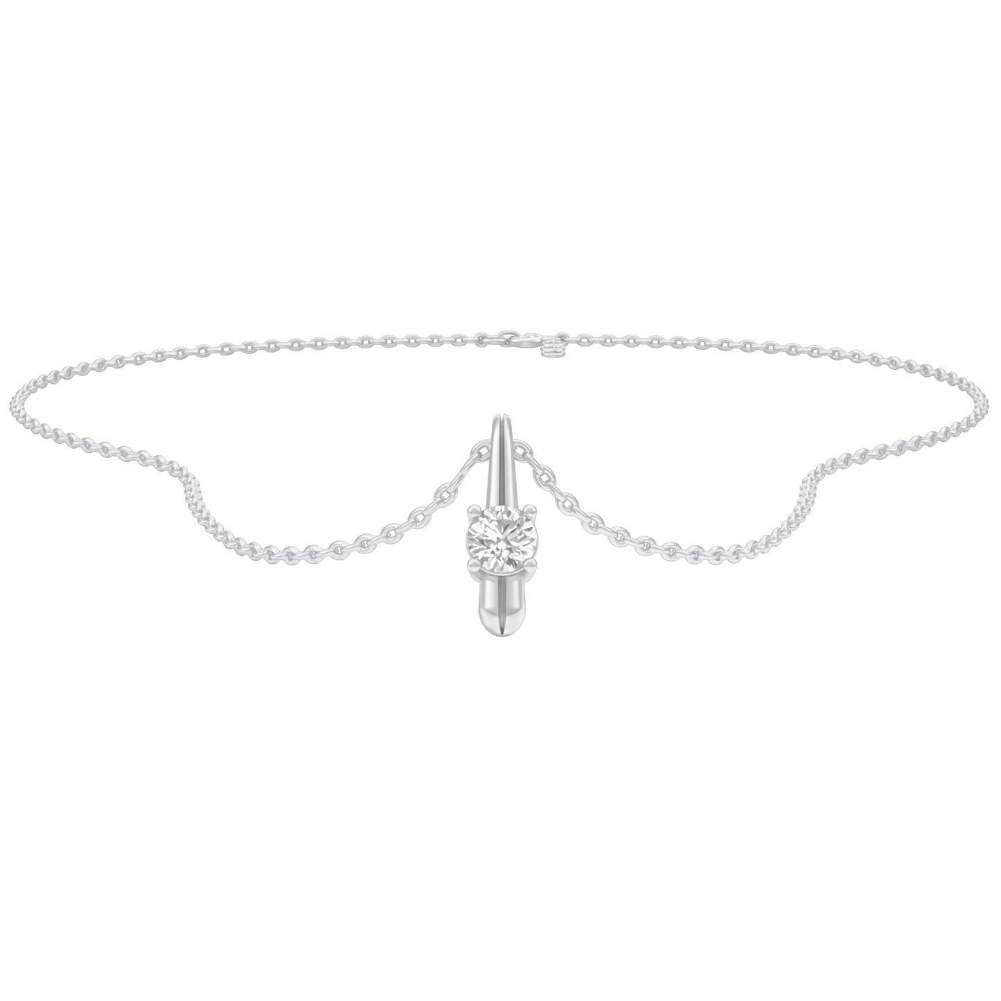 Pinpoint Glam Round Diamond Pendant 18 KT / White Gold