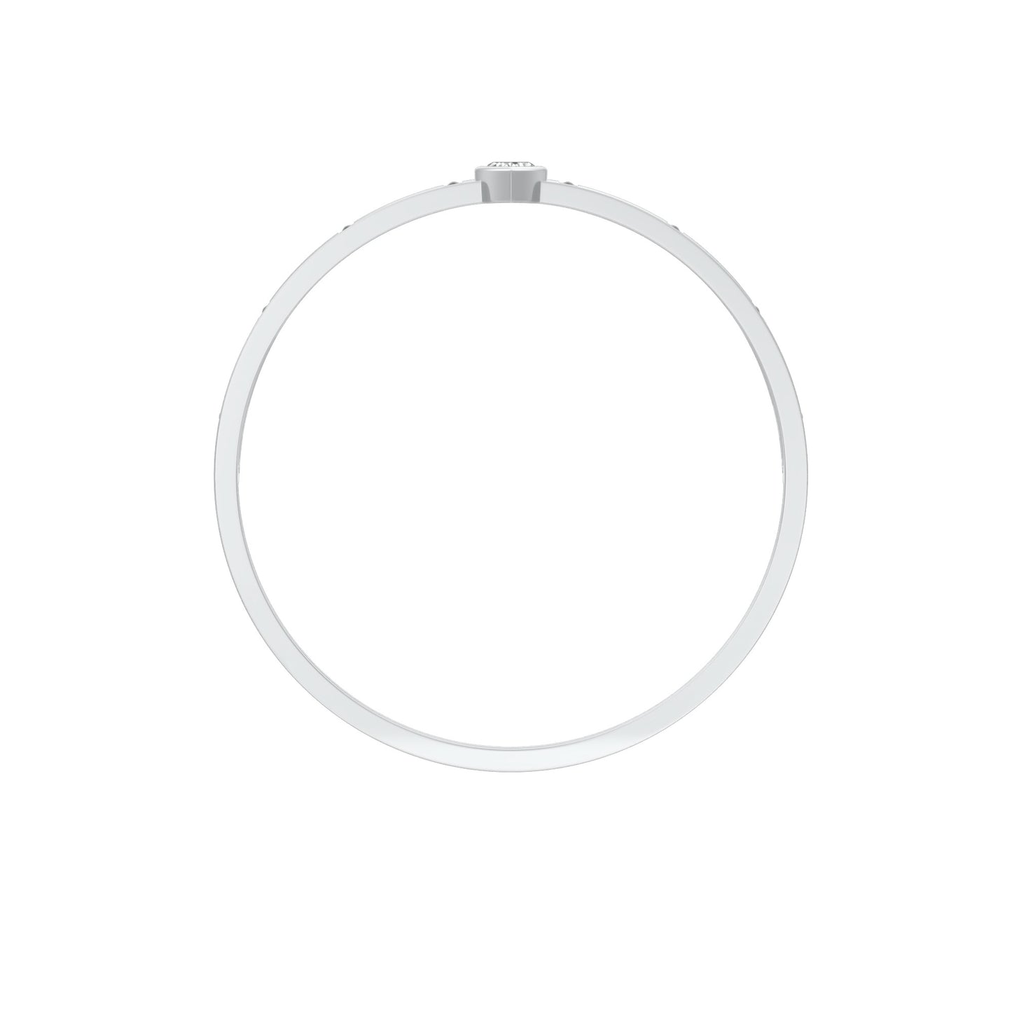 The Anchored Heart Diamond Mangalsutra Bracelet 18 KT / White Gold