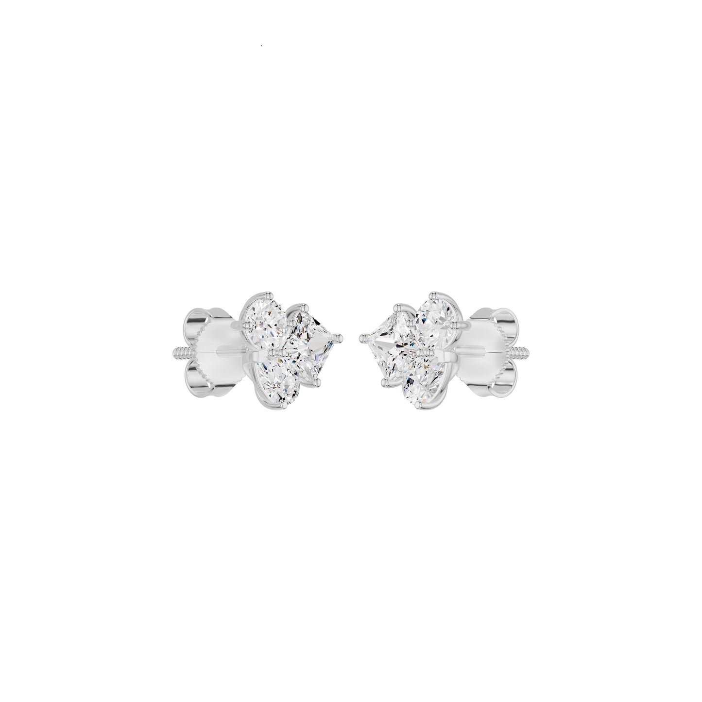 The Trio of Three Diamond Stud Earrings