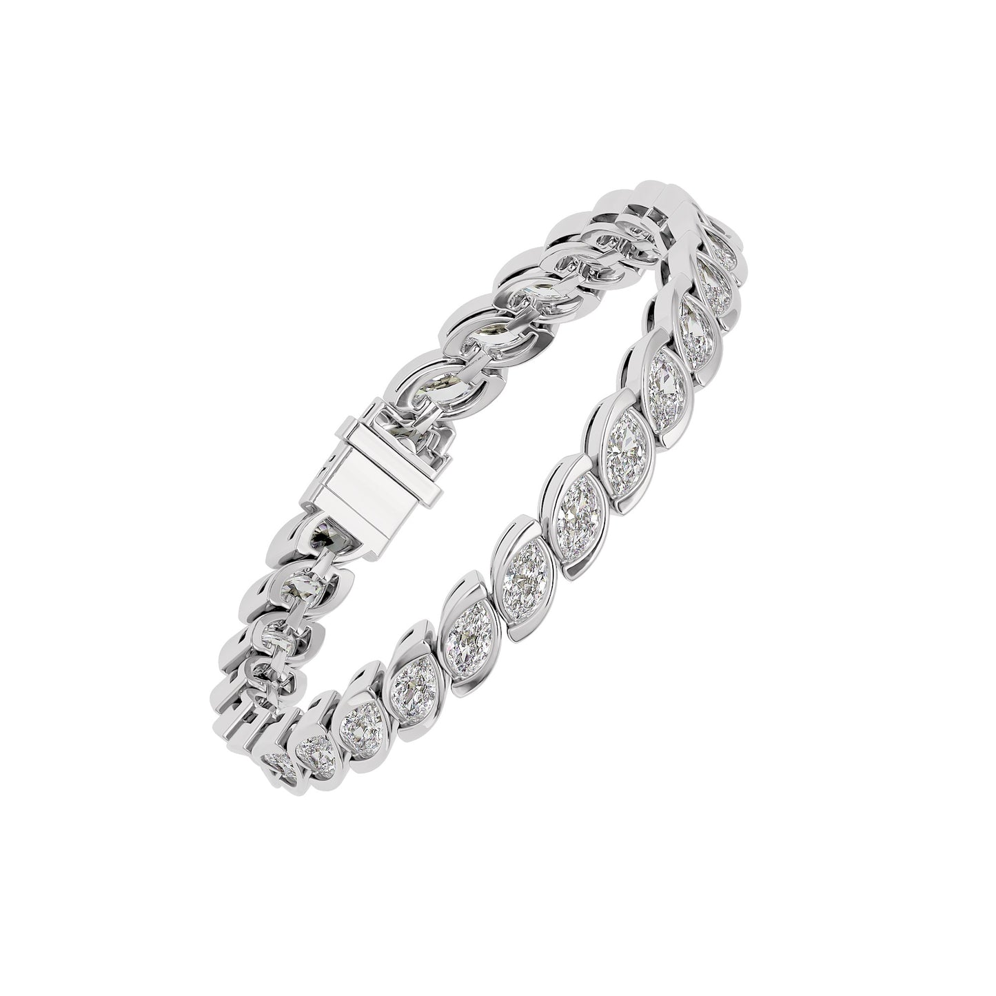 MJ-LB70939-1 18 KT / White Gold