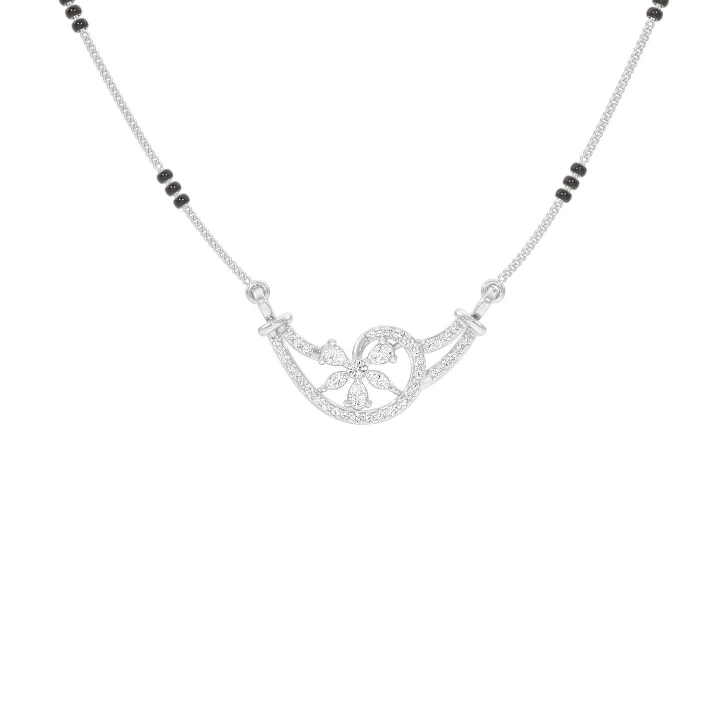 Jasmine Glow Diamond Mangalsutra 18 KT / White Gold